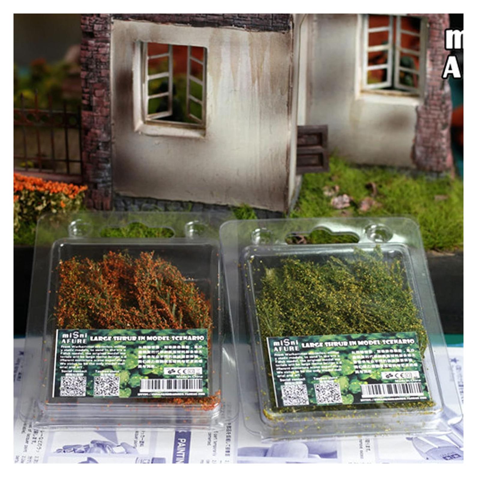 Cayway 2 Paquete Arbustos Miniatura Ecológicos 10cm Verde y Rojo