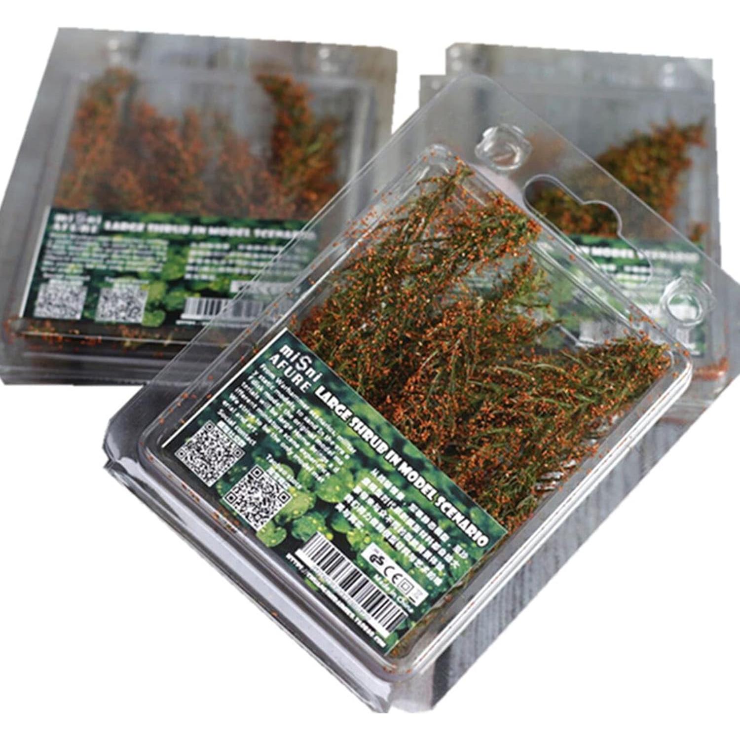 Cayway 2 Paquete Arbustos Miniatura Ecológicos 10cm Verde y Rojo