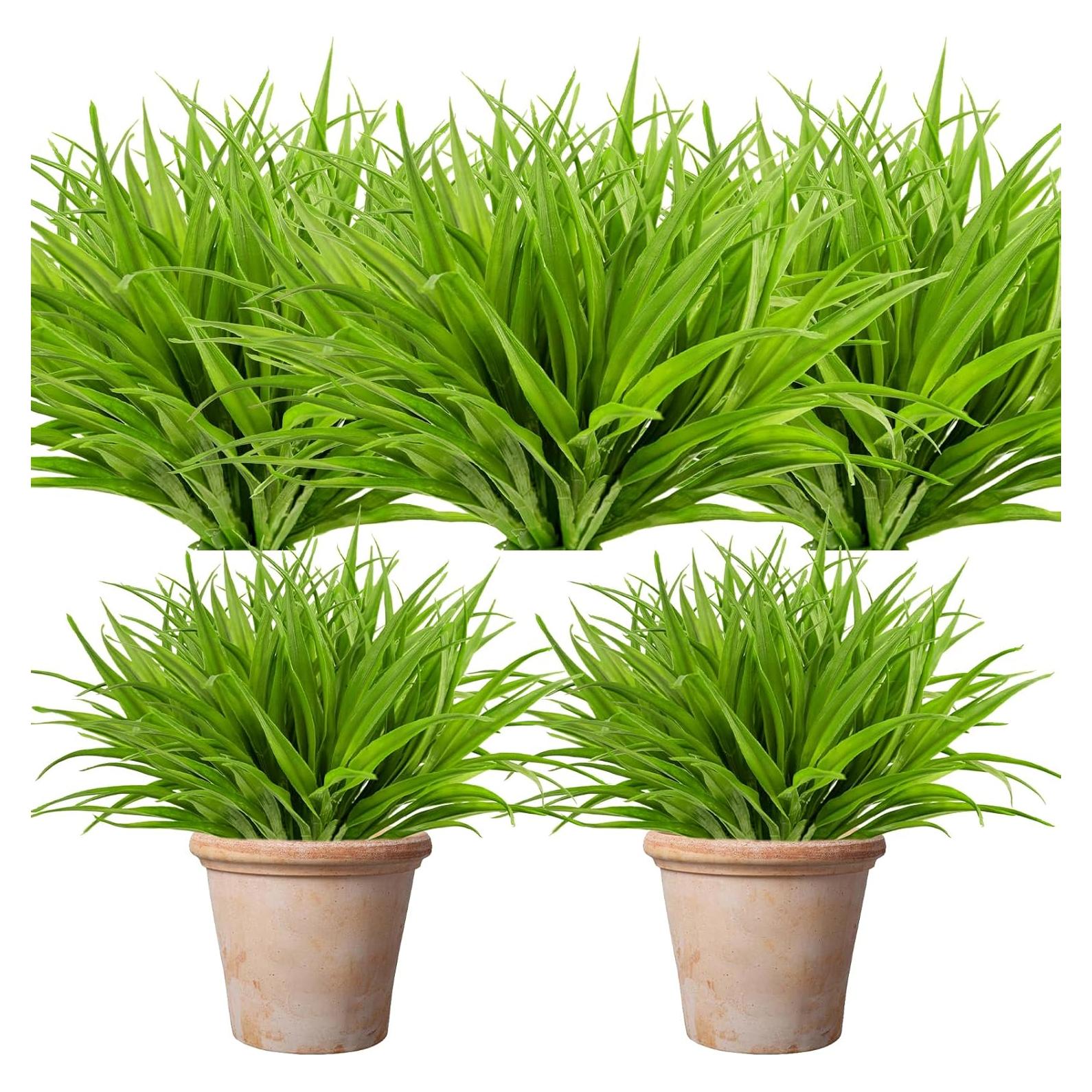 Césped Artificial Ruidazon 12 PCS Verde Resistente a UV