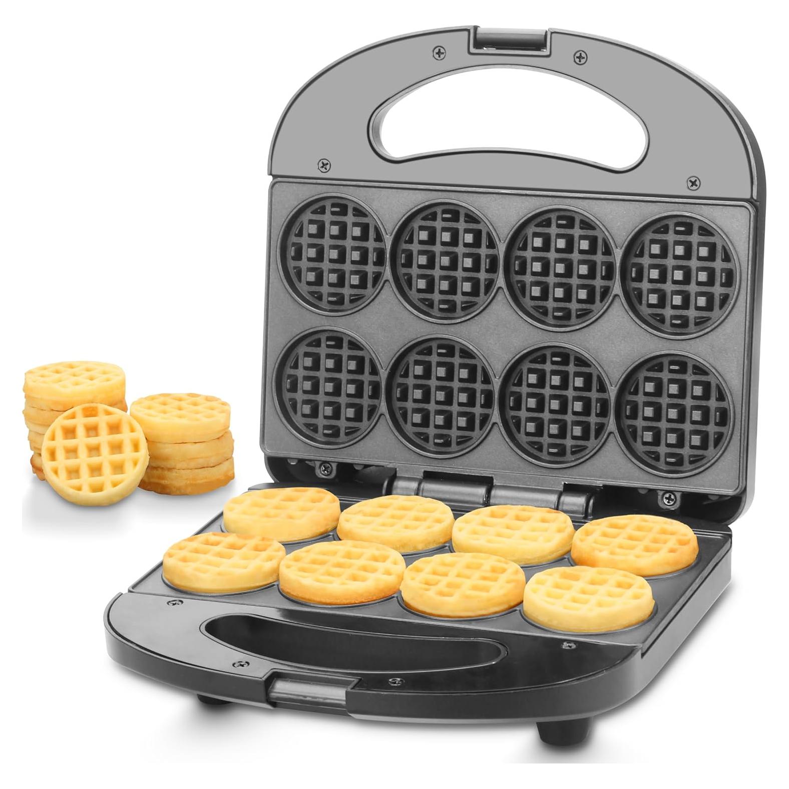 Mini Máquina de Waffles FineMade 8 Pcs Antiadherente
