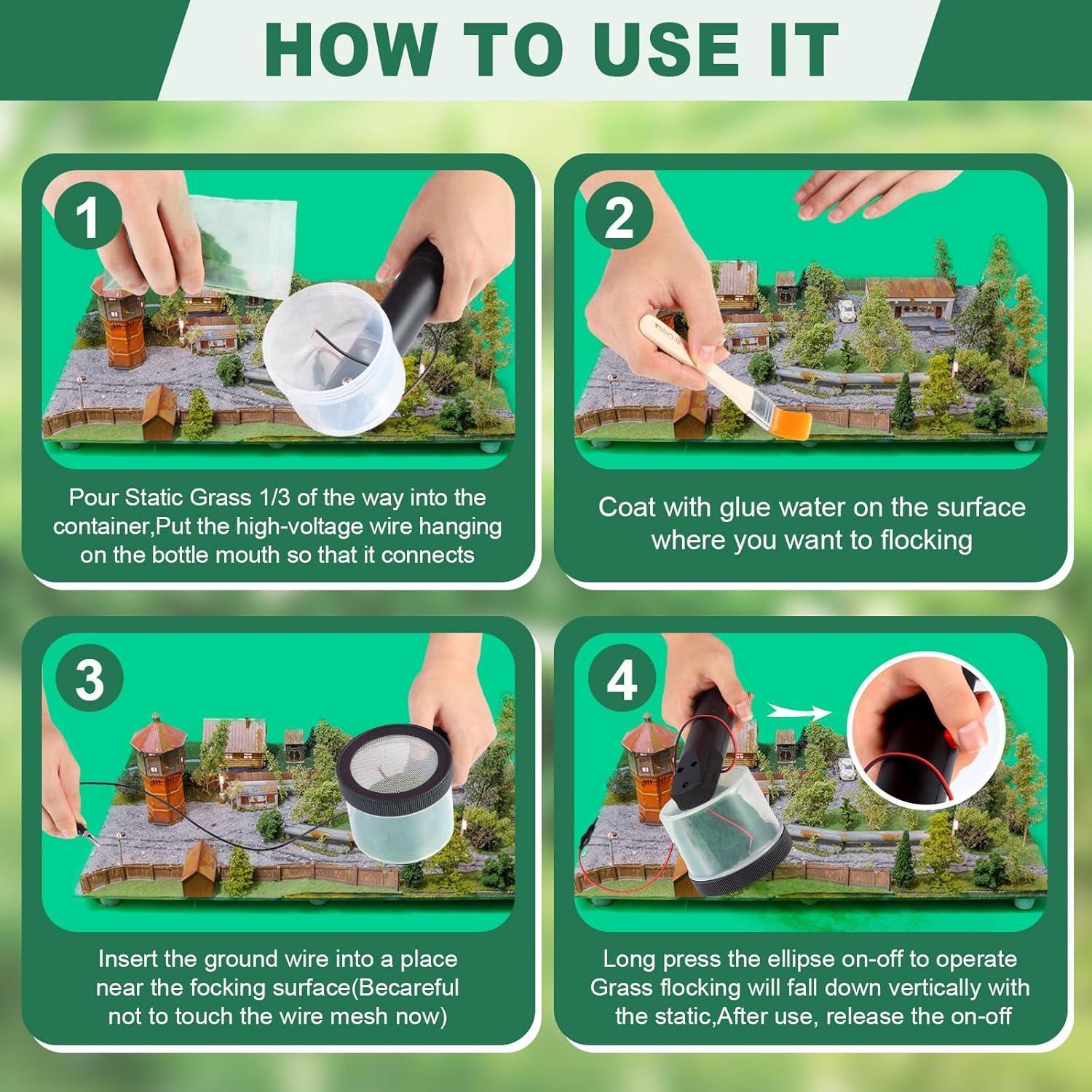 Kit Aplicador Hierba Estática Spriplant 6 Colores 0.32 kg