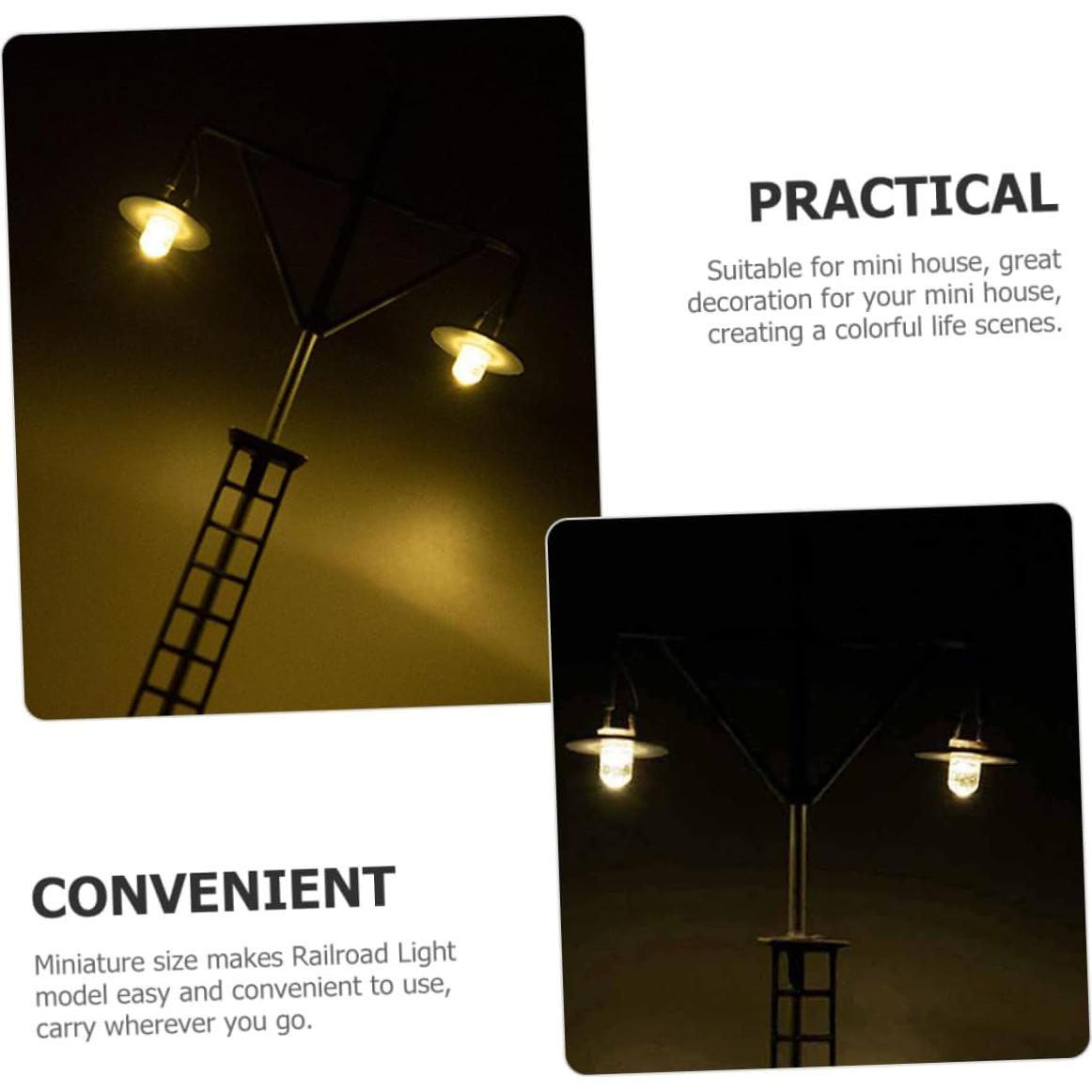 Mini Lámparas de Ferrocarril STOBOK 2 Pcs 12x4.5 cm