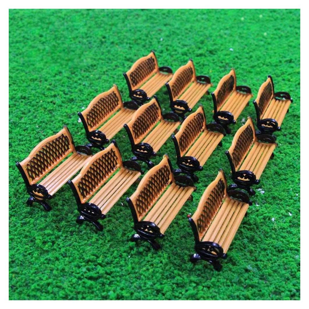 Bancos de Calle para Parque 12pcs ZY35087OB Escala 1:87