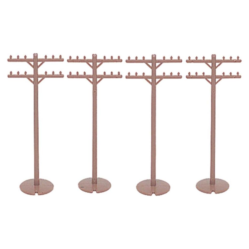 Accesorios de Escenografía Bachmann - Postes de Teléfono HO - 12 Pcs