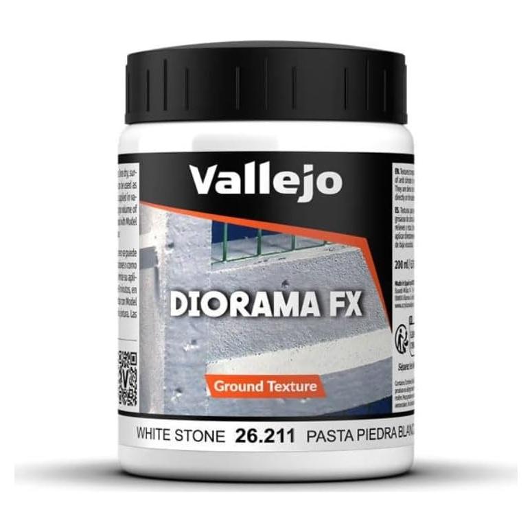 Vallejo Textura Acrílica Piedra Blanca 200 ml para Dioramas