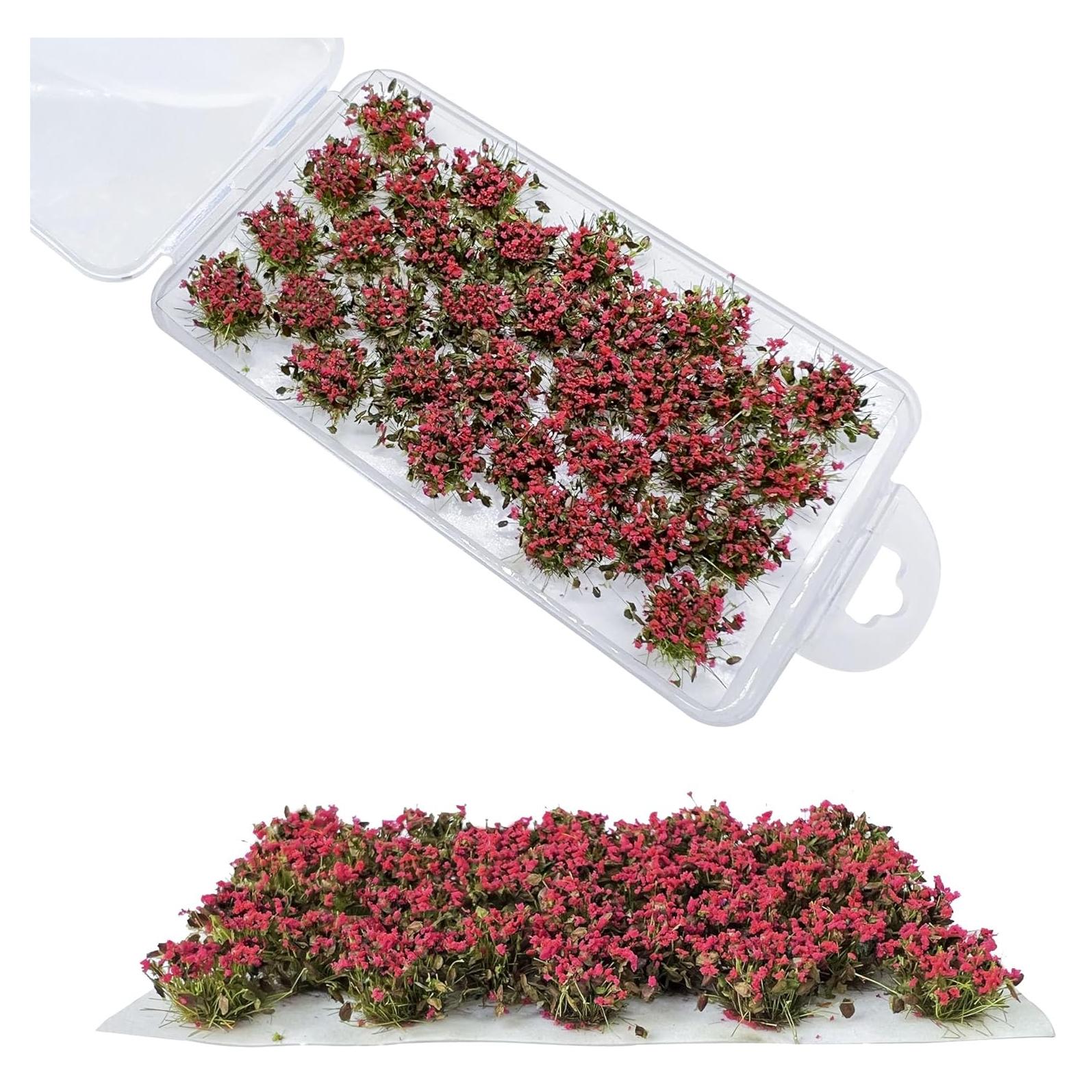 Woohome 32 Piezas Hierba Artificial Roja para Diorama