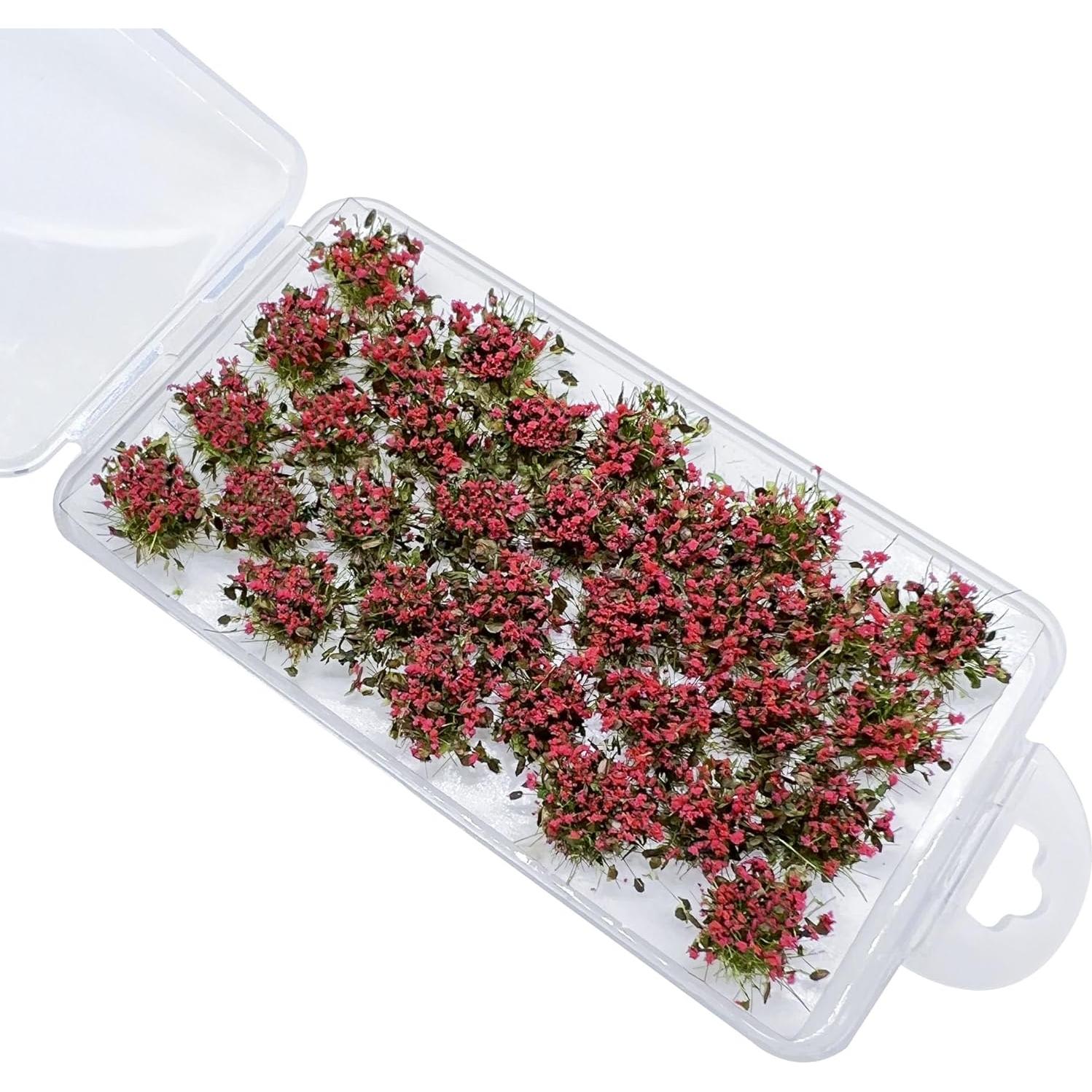 Woohome 32 Piezas Hierba Artificial Roja para Diorama