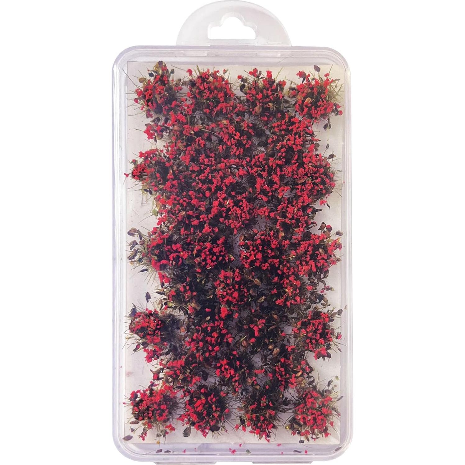 Woohome 32 Piezas Hierba Artificial Roja para Diorama