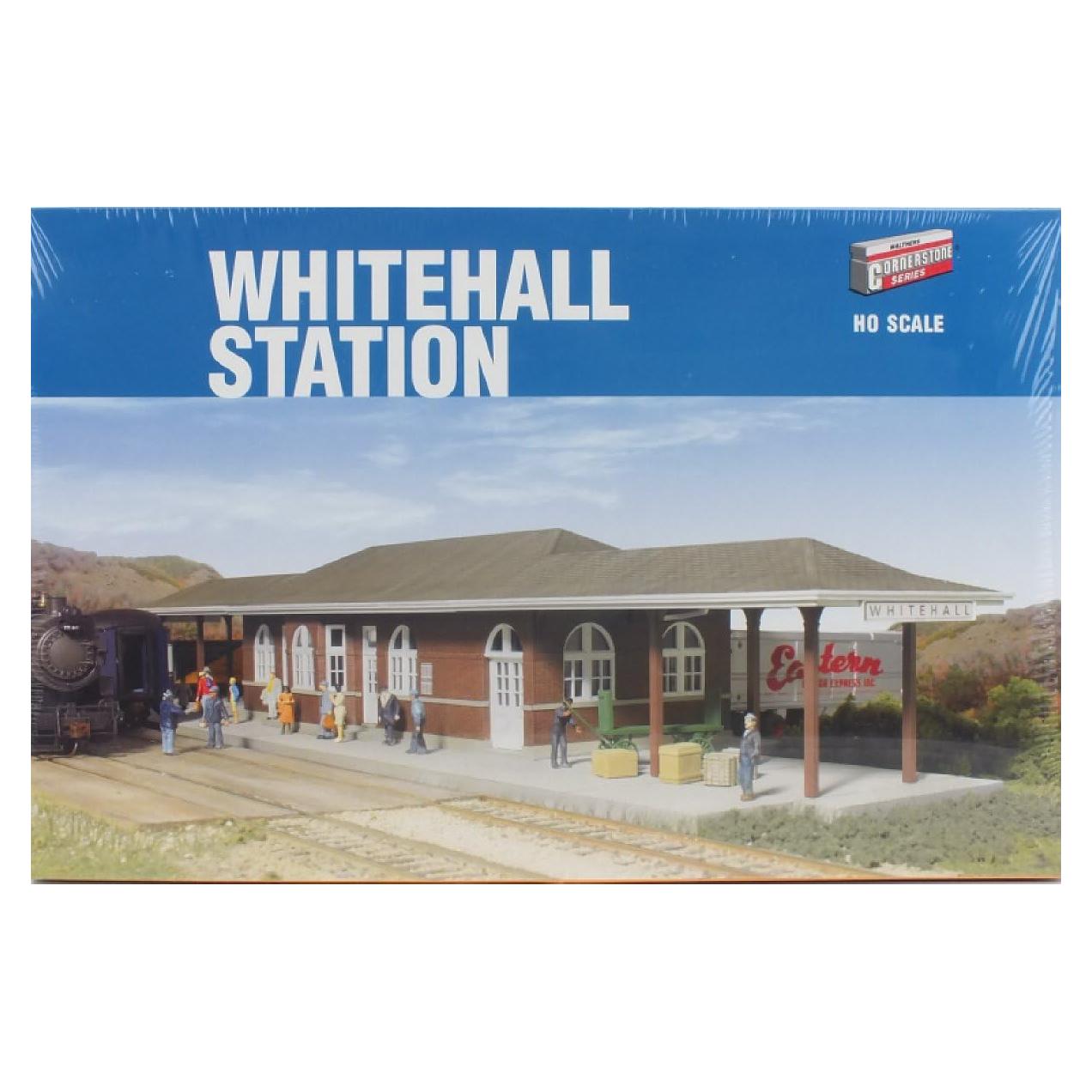 Kit estación Whitehall Walthers escala HO ladrillo 39x8.9 cm