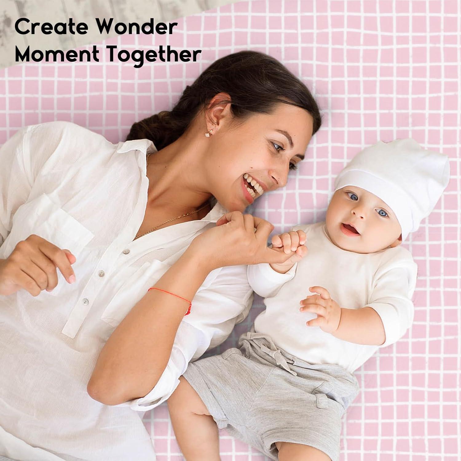 Sábanas Ajustadas Yoofoss Pack N Play 2 Piezas Floral Rosa