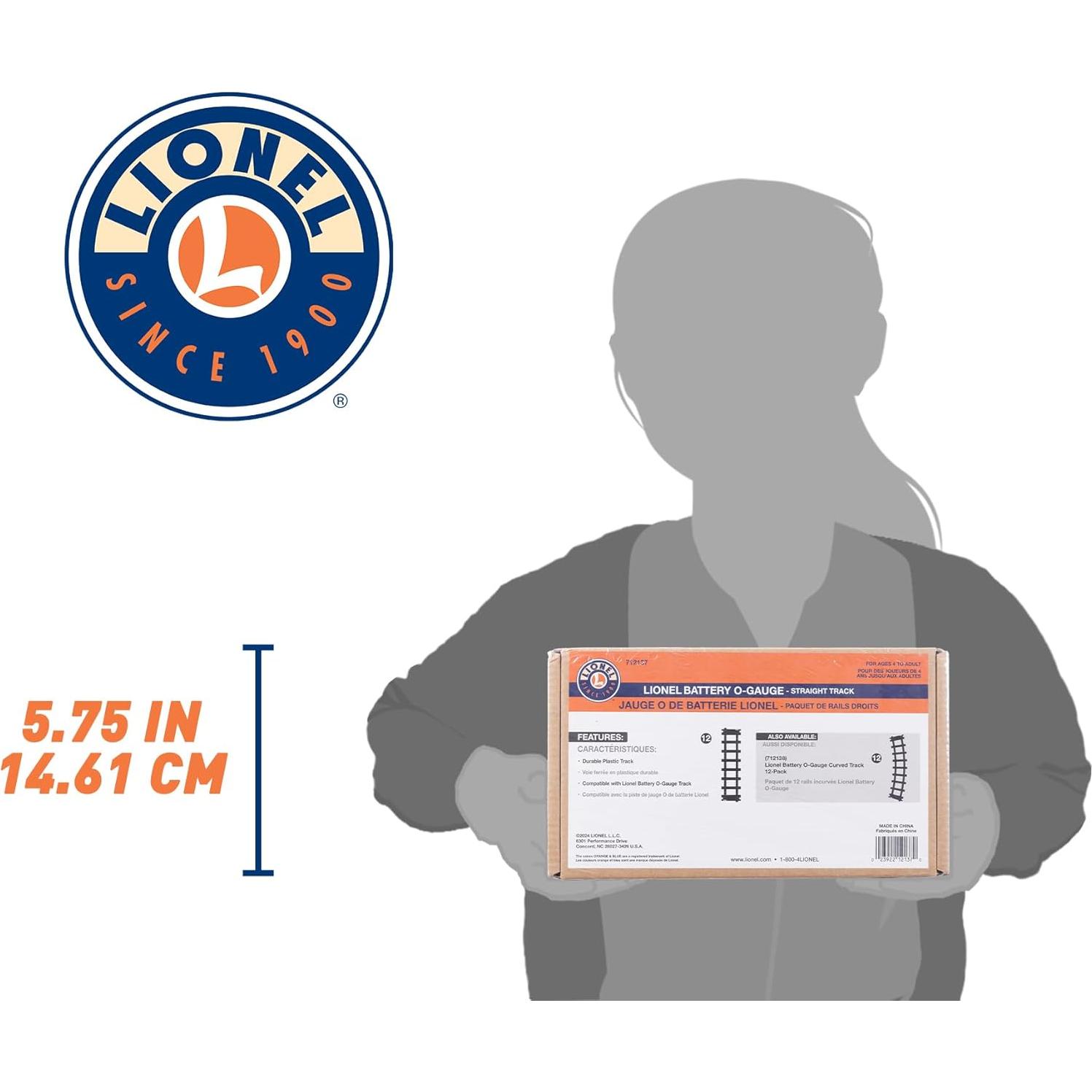 Pista Recta Plástico Negro 12 Piezas Lionel Battery O Gauge