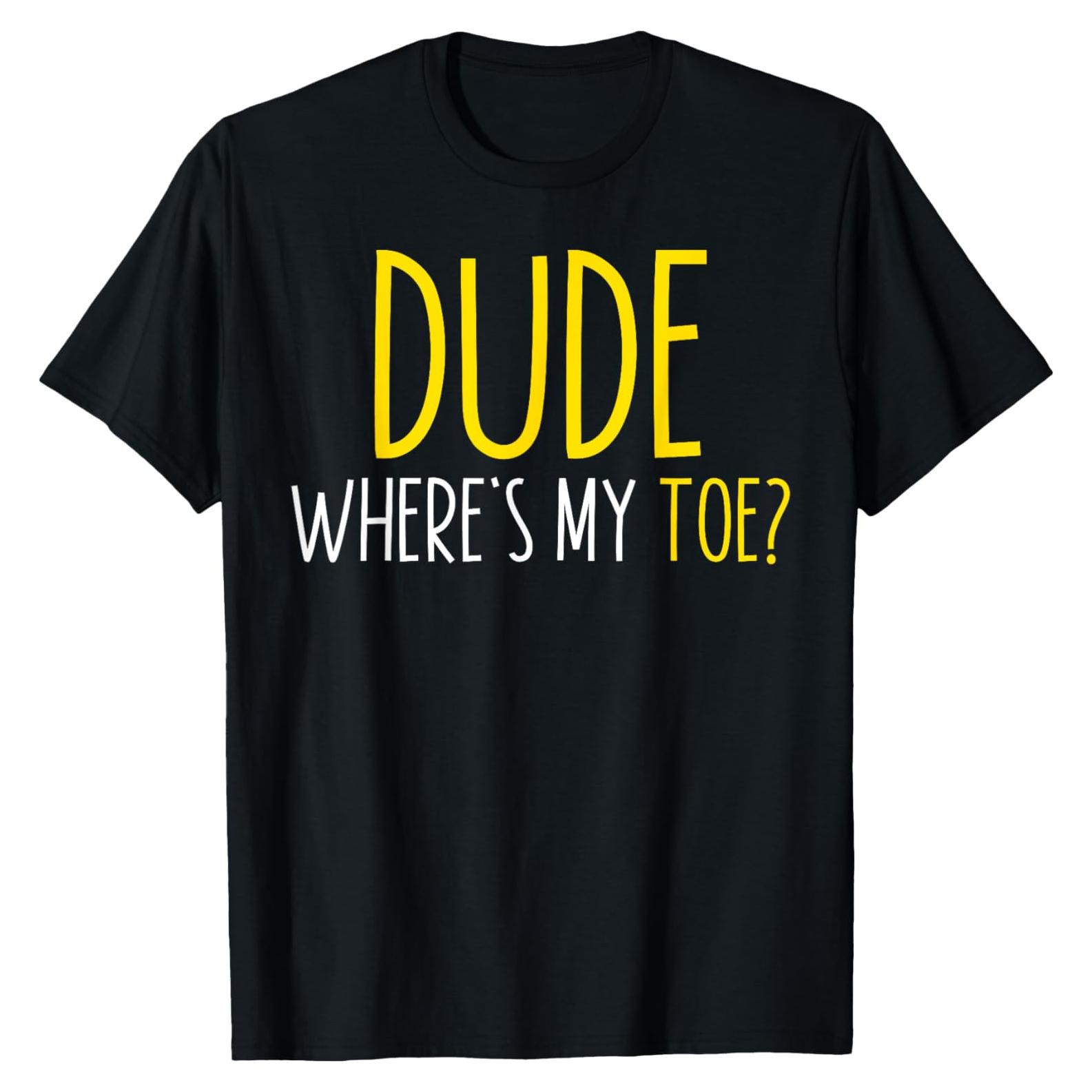 Camiseta de Amputado de Pierna Prostética Funny Amputee - Negro