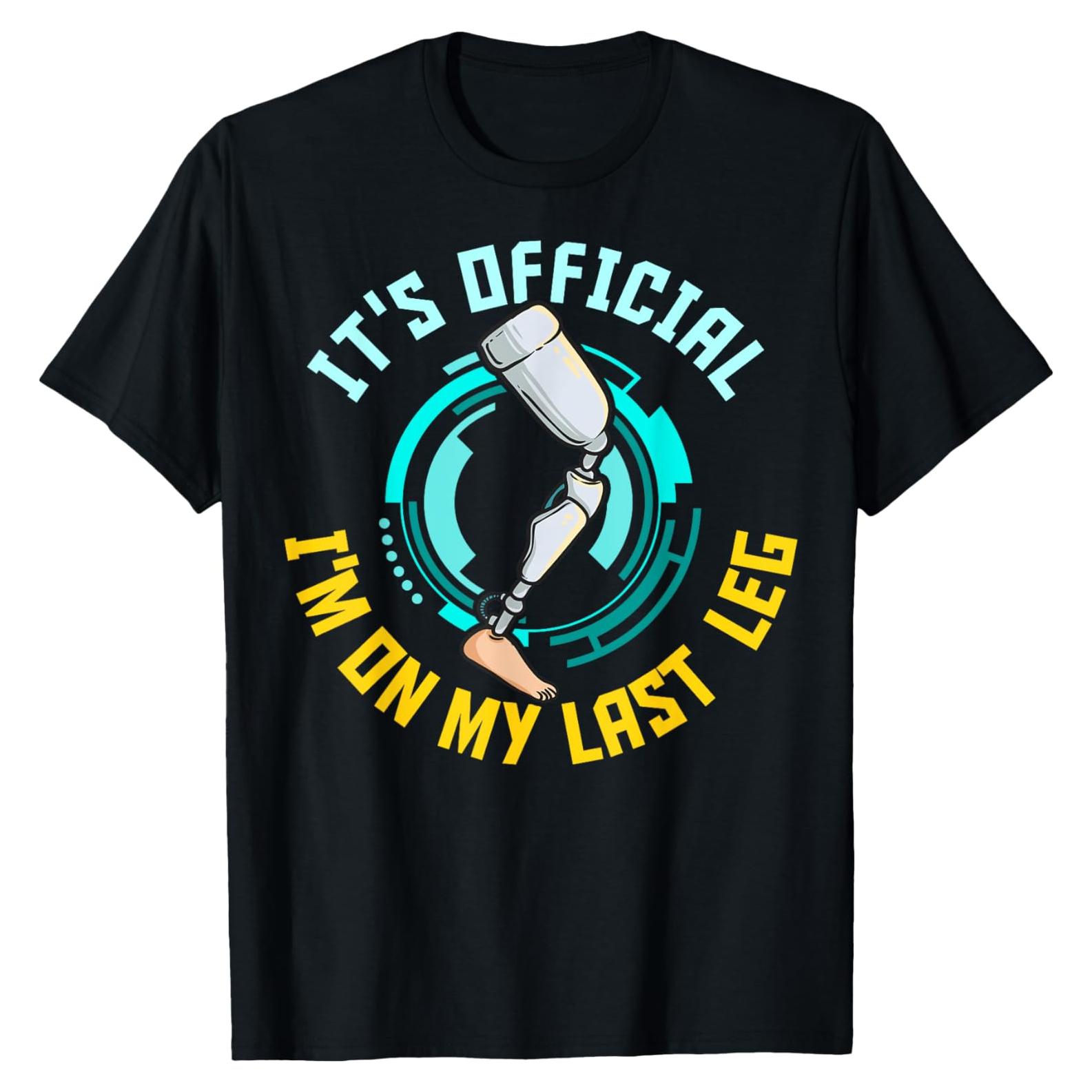 Camiseta de prótesis de pierna para mujeres - Negro