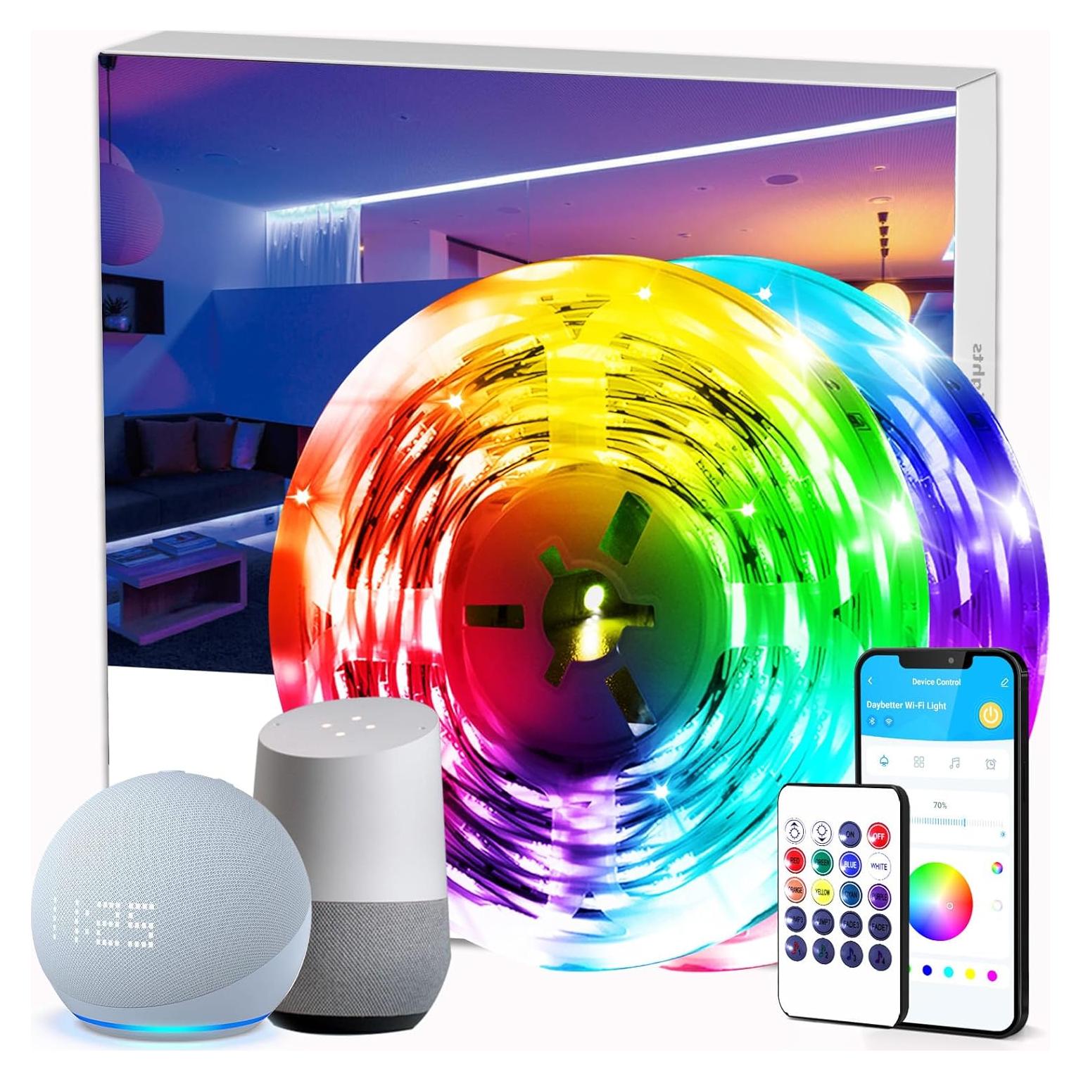 Tira LED Inteligente DAYBETTER 30.48m RGB Control App