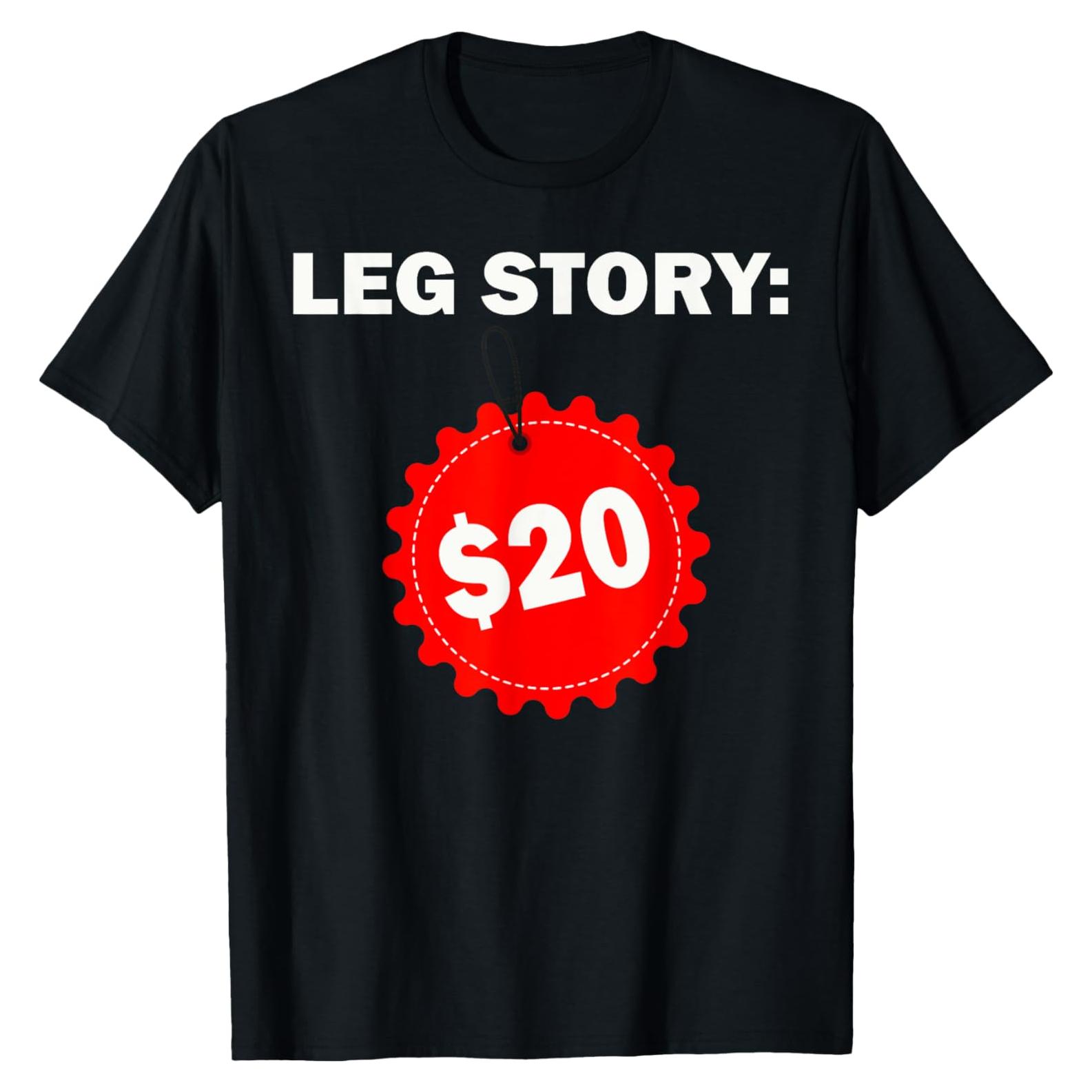 Camiseta de Amputación para Hombres - Gráfico de Pierna Protésica