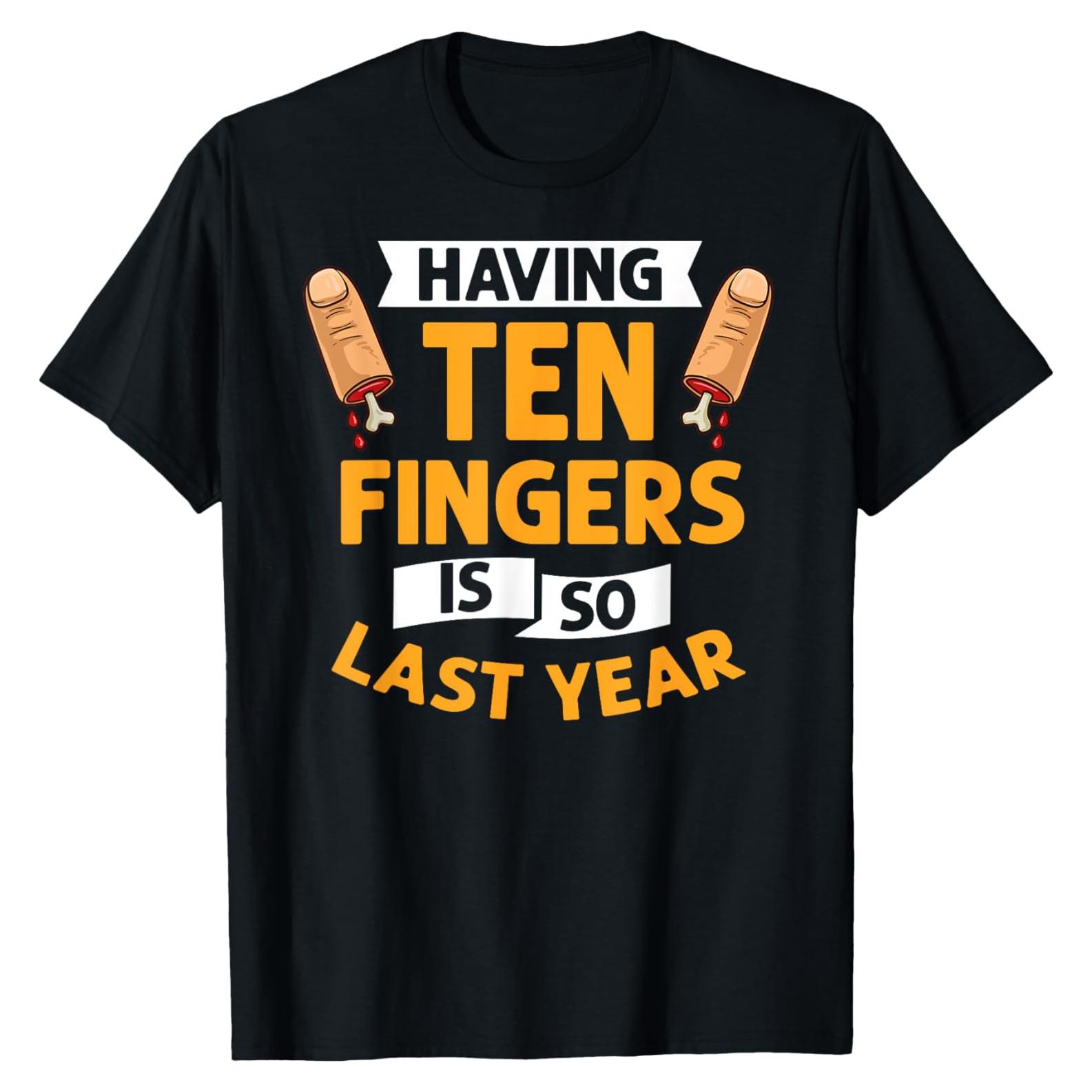 Camiseta de Recuperación para Amputación Dedo Perdido - Negro