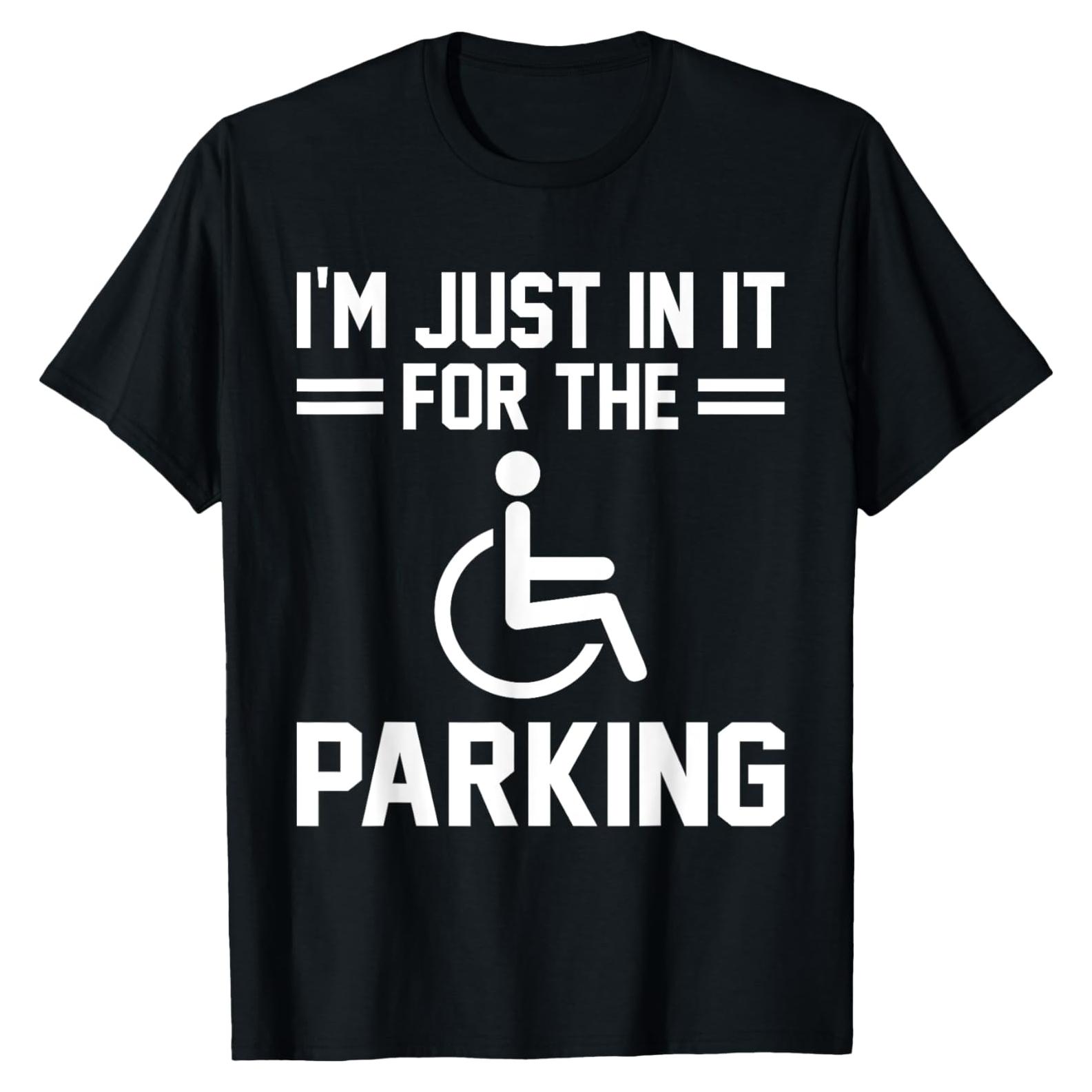 Camiseta Gráfica Divertida para Mujeres Amputadas - Negra, Pequeña