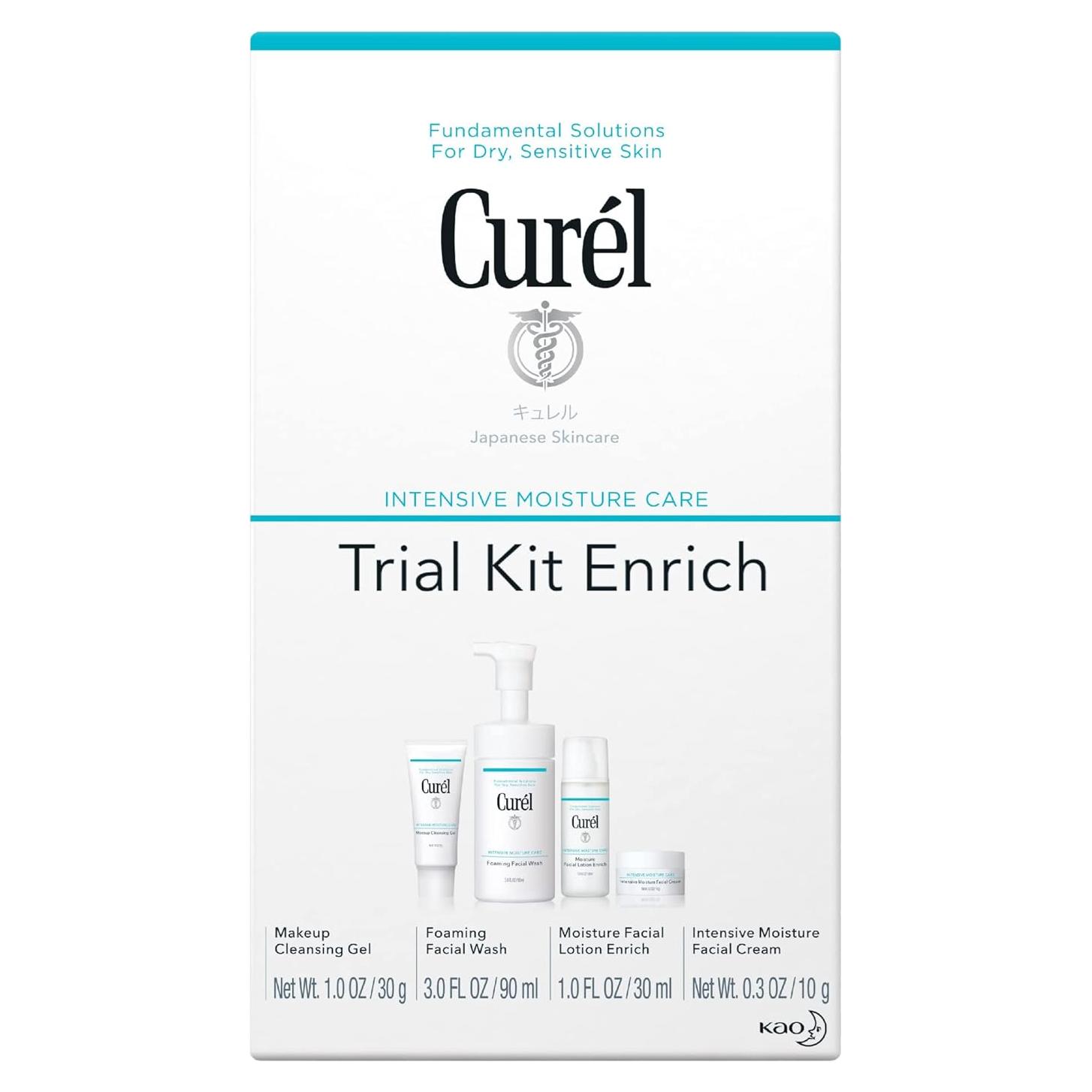 Kit de Cuidado Facial Curel Japonés para Piel Seca y Sensible