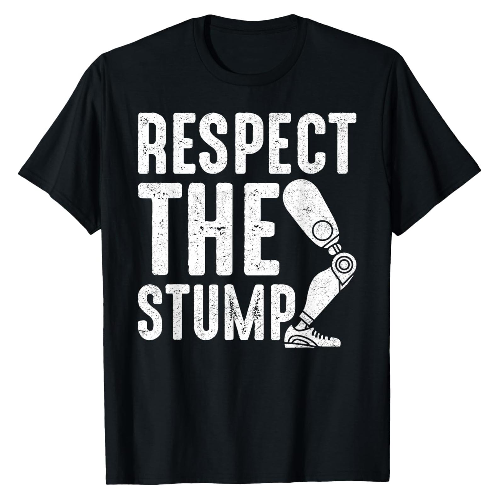 Camiseta de Pierna Prostética Divertida para Hombres - Negro