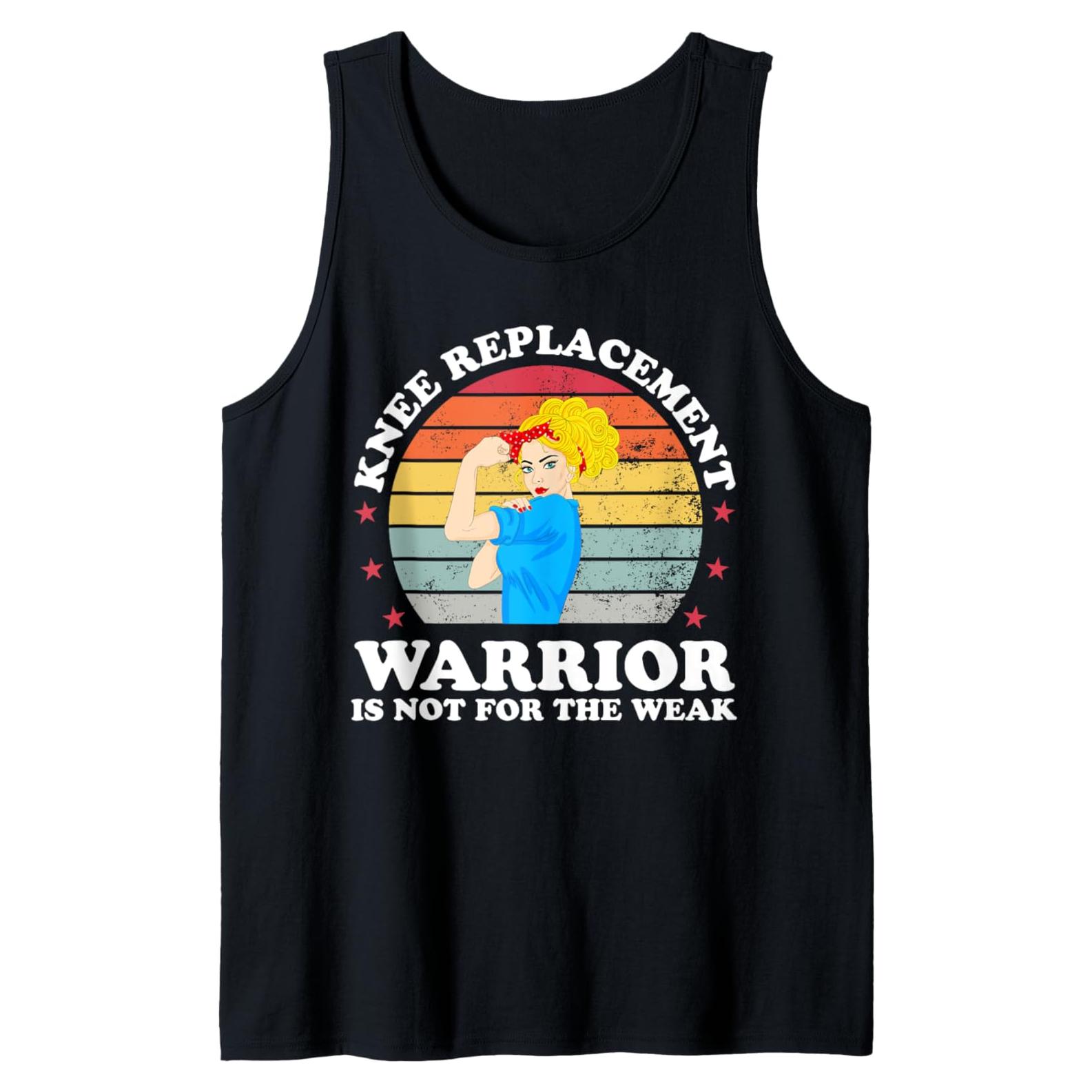 Camiseta Divertida Reemplazo de Rodilla Hombre Negro