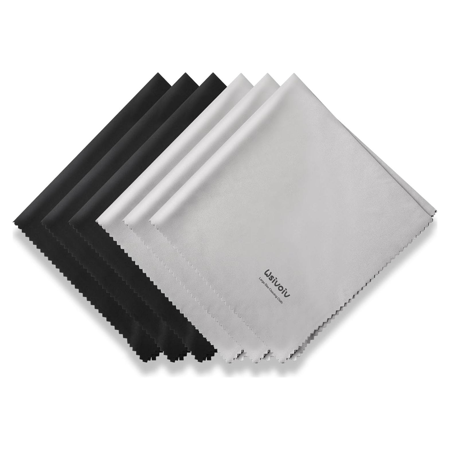 Paños de Limpieza de Gafas Wsivoiv 6PCS Microfibra 30x30cm