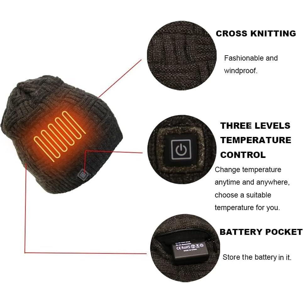 Gorro Térmico Eléctrico Unisex Hive TechWear Gris