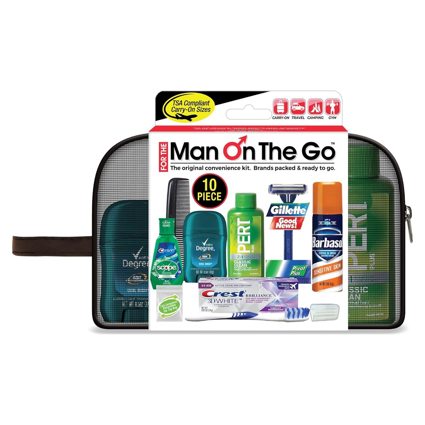 Convenience Kits “Man On The Go” Premium 10-Piece Travel Kit