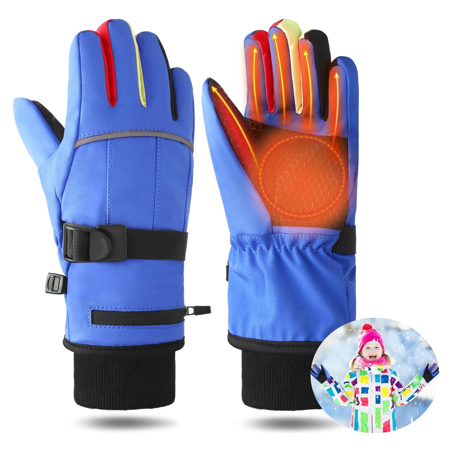 Guantes Calentados Eléctricos Lasnten para Niños 8-12 Años