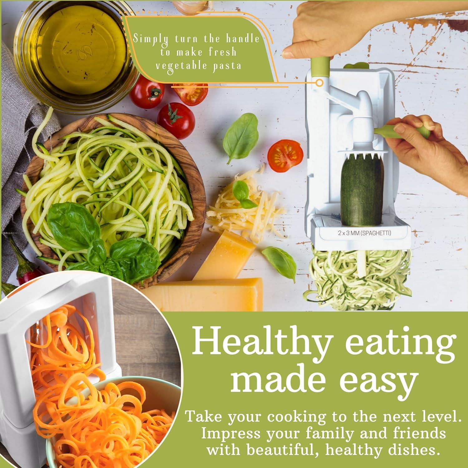 Espiralizador de Verduras Brieftons 10 Cuchillas Manual