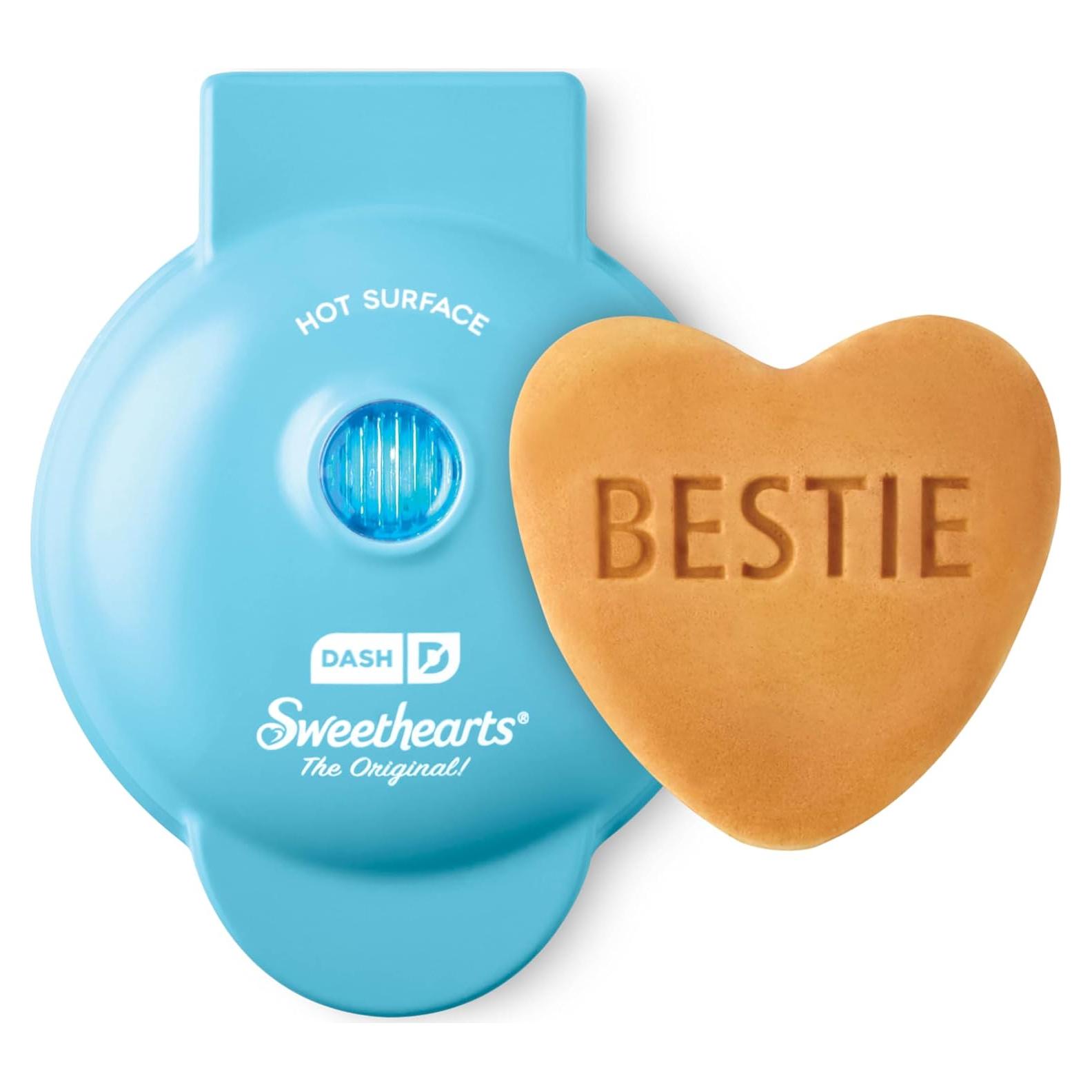Mini Waffle Maker DASH x Sweethearts Corazón 10 cm Azul