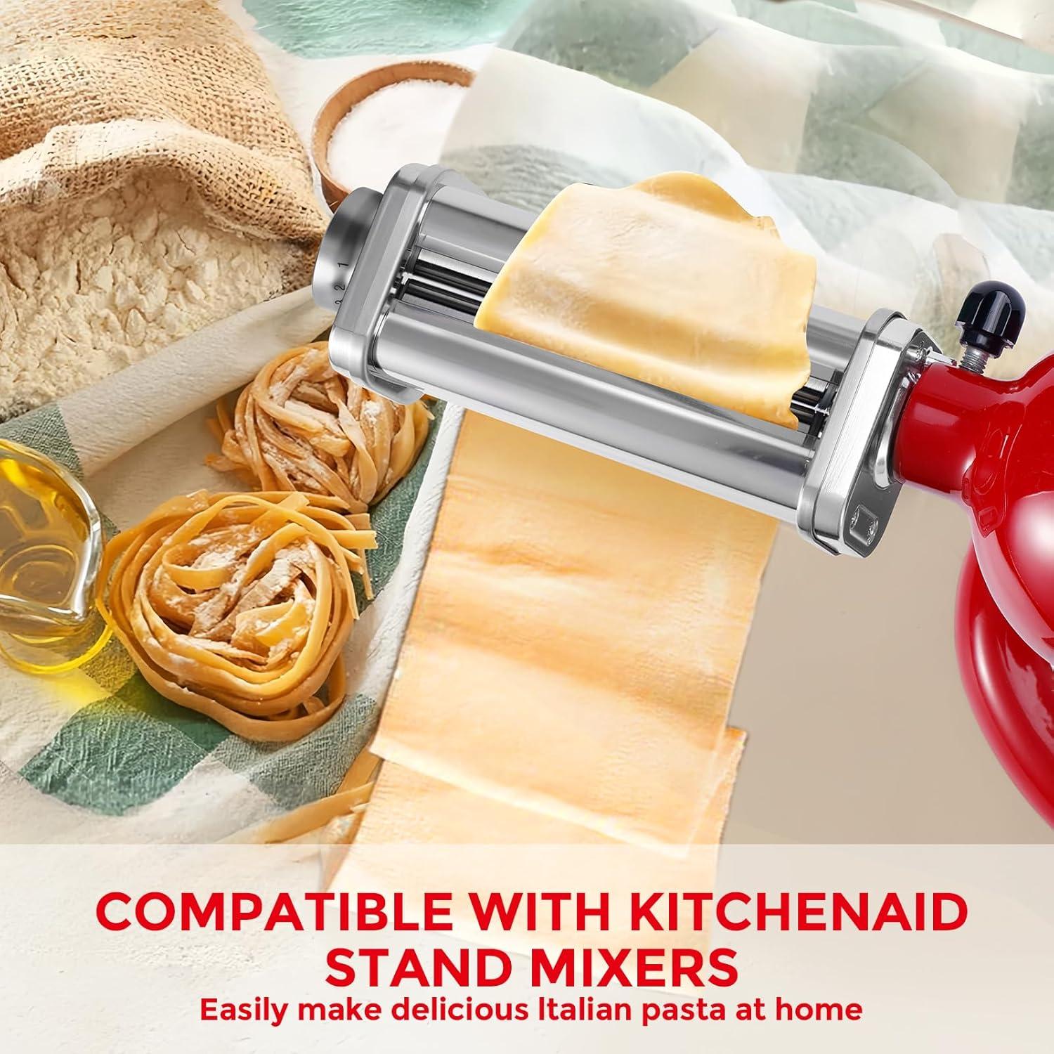 Rodillo de Pasta Gomen para Mezclador Kitchenaid 8 Ajustes