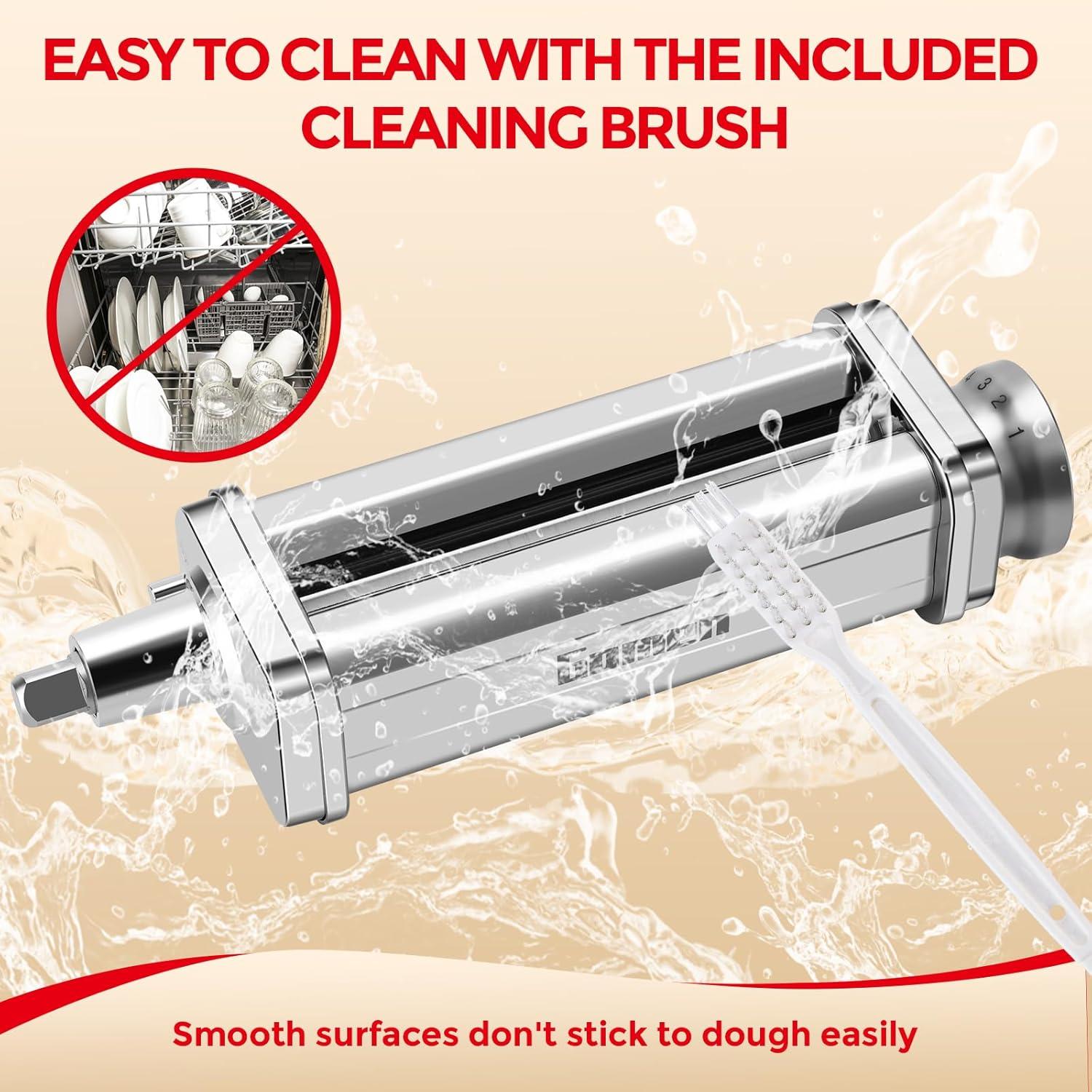 Rodillo de Pasta Gomen para Mezclador Kitchenaid 8 Ajustes