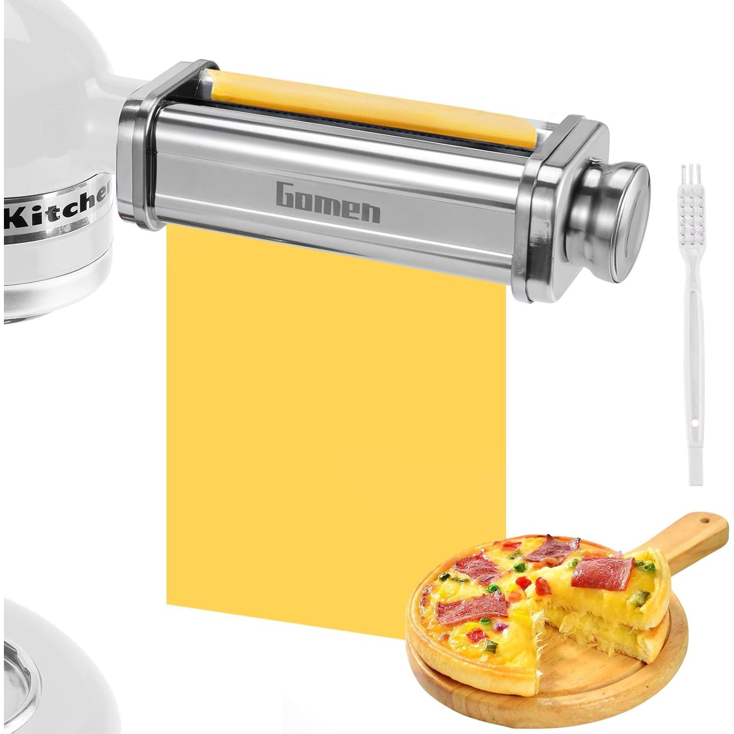 Rodillo de Pasta Gomen para Mezclador Kitchenaid 8 Ajustes