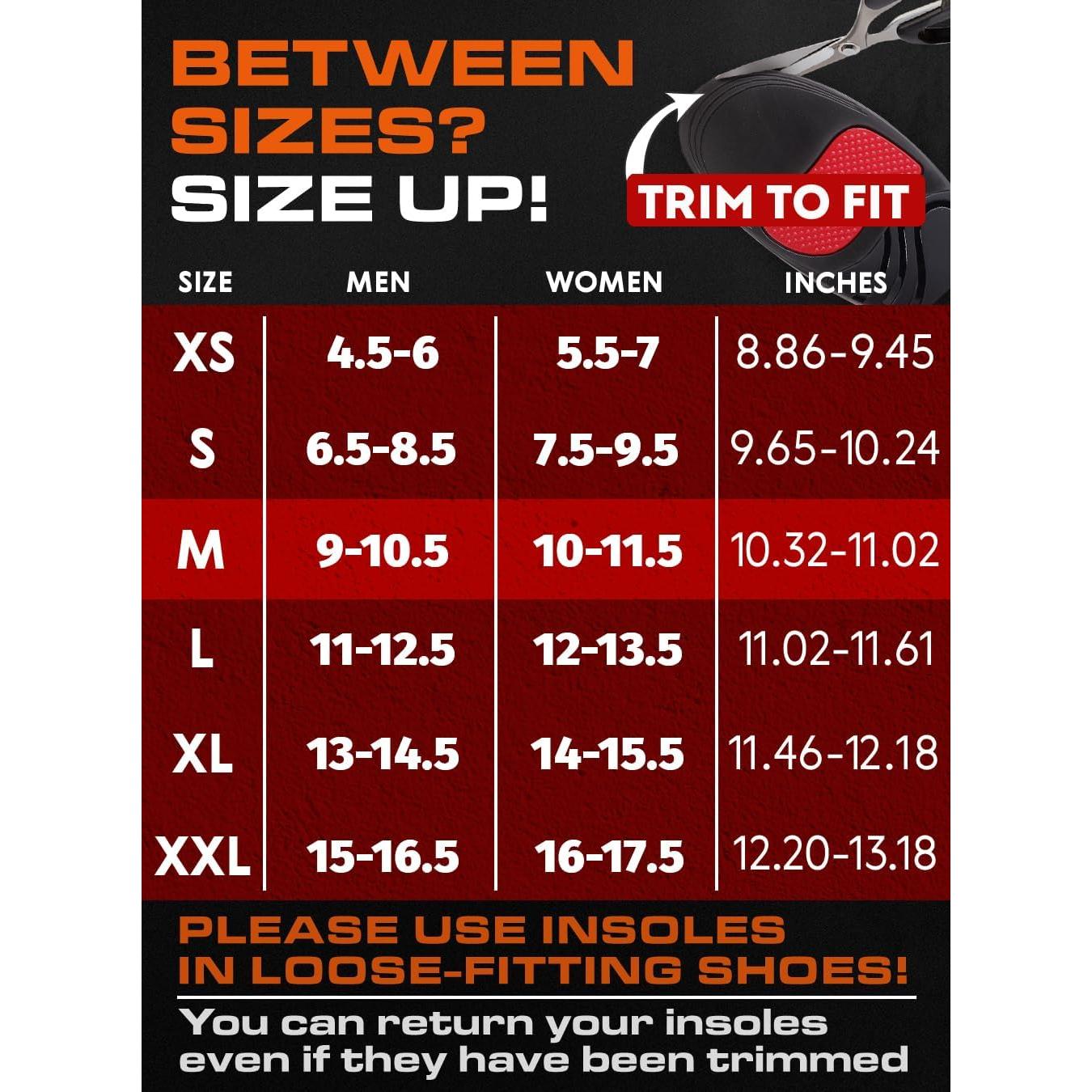 Plantillas ortopédicas CRUVHEAL para fascitis plantar M Negro