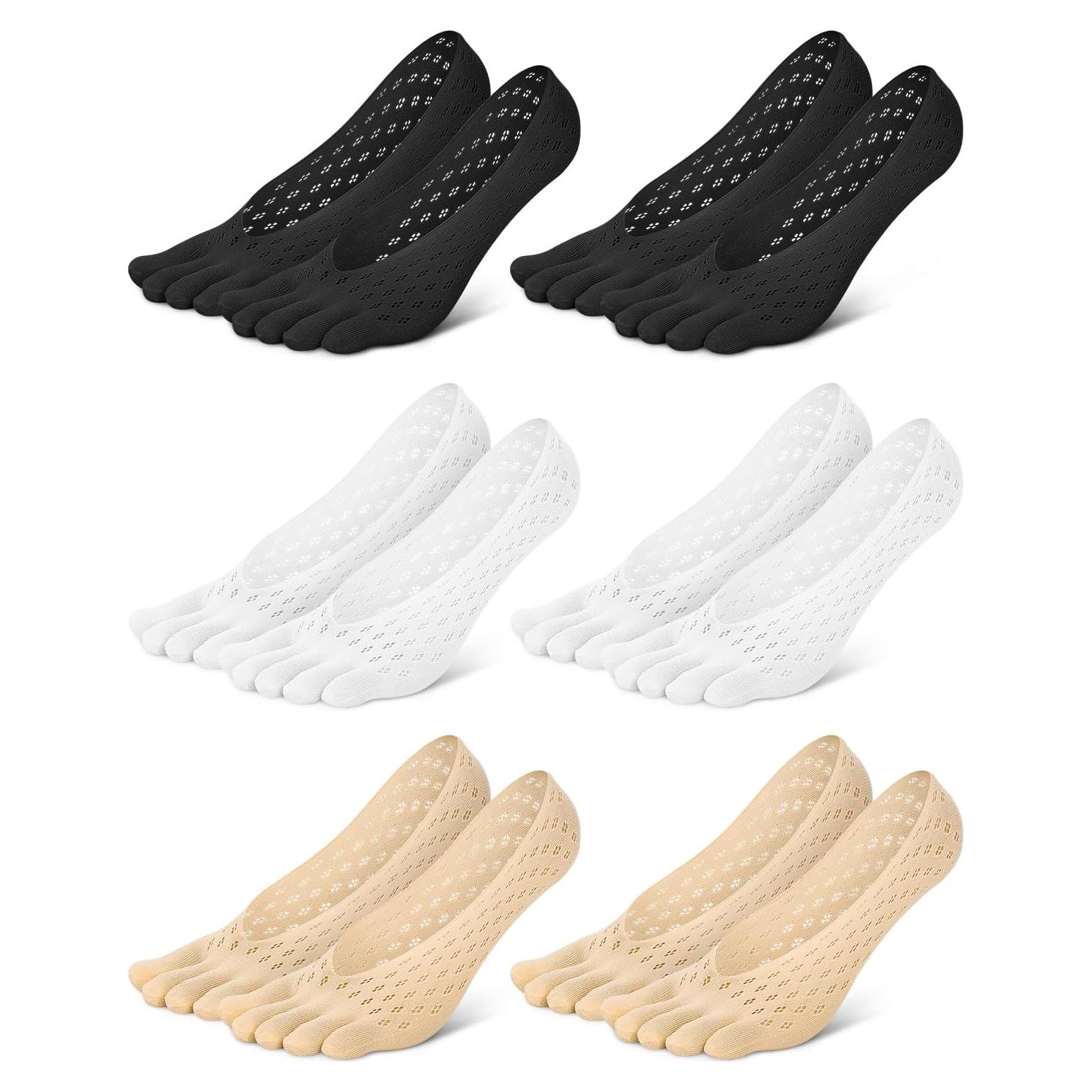 Calcetines Separadores de Dedos JL-Health 6 Pares Unisex