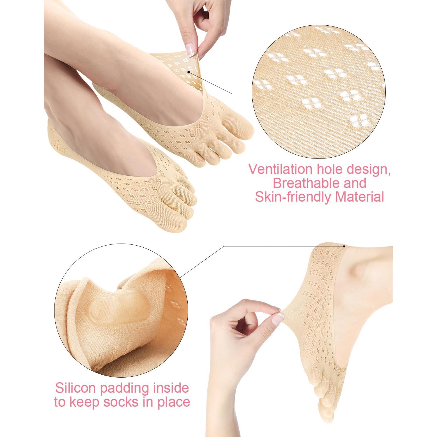 Calcetines Separadores de Dedos JL-Health 6 Pares Unisex