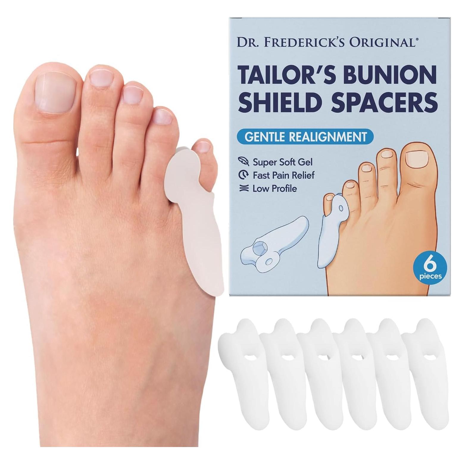 Espaciadores de Bunion Dr. Frederick - 6 Almohadillas de Gel