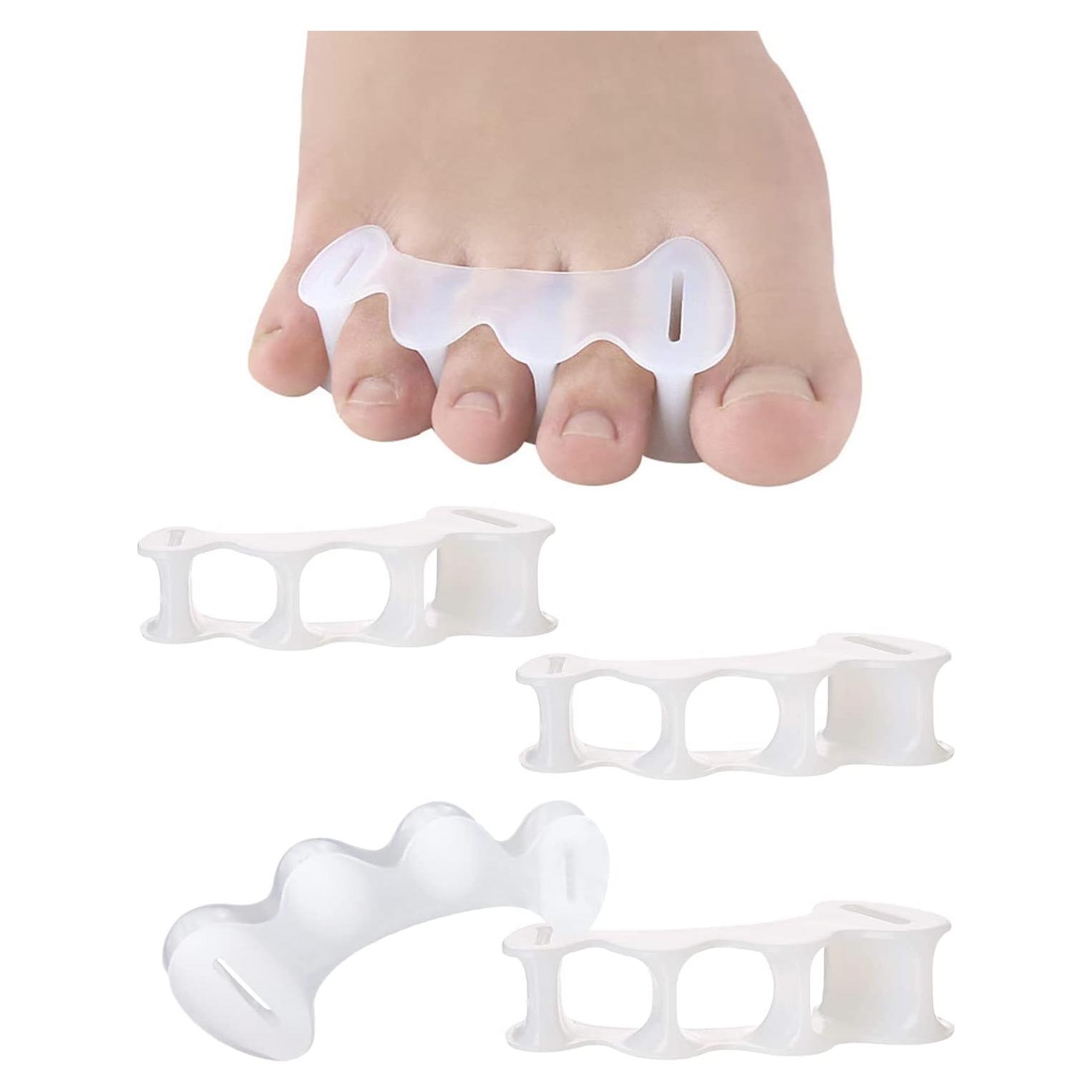 Separadores de Dedos Silicona Golbylicc 2 Pares Alivio Juanetes