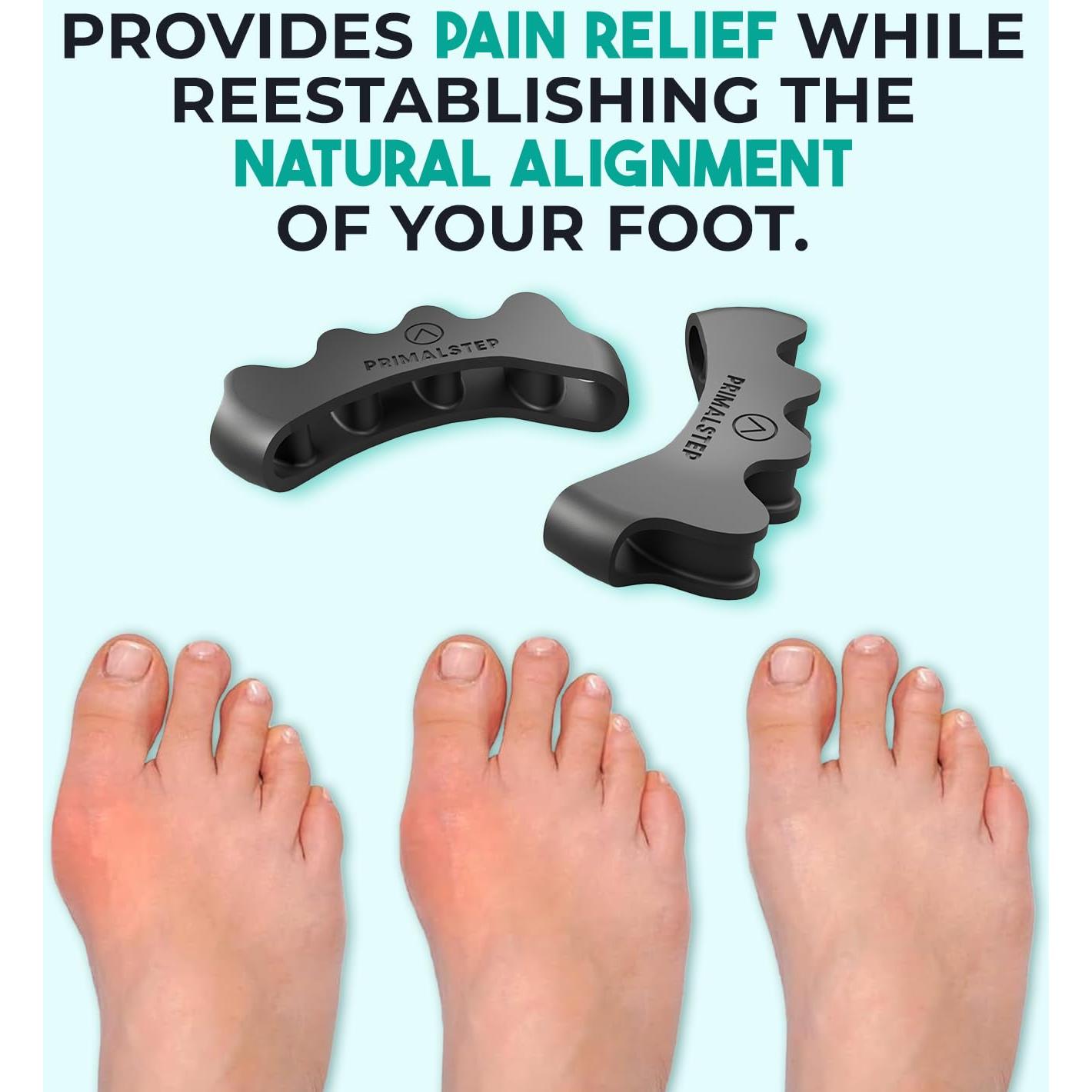 Separadores de Dedos XL PrimalStep - Alivio Juanetes y Fascitis