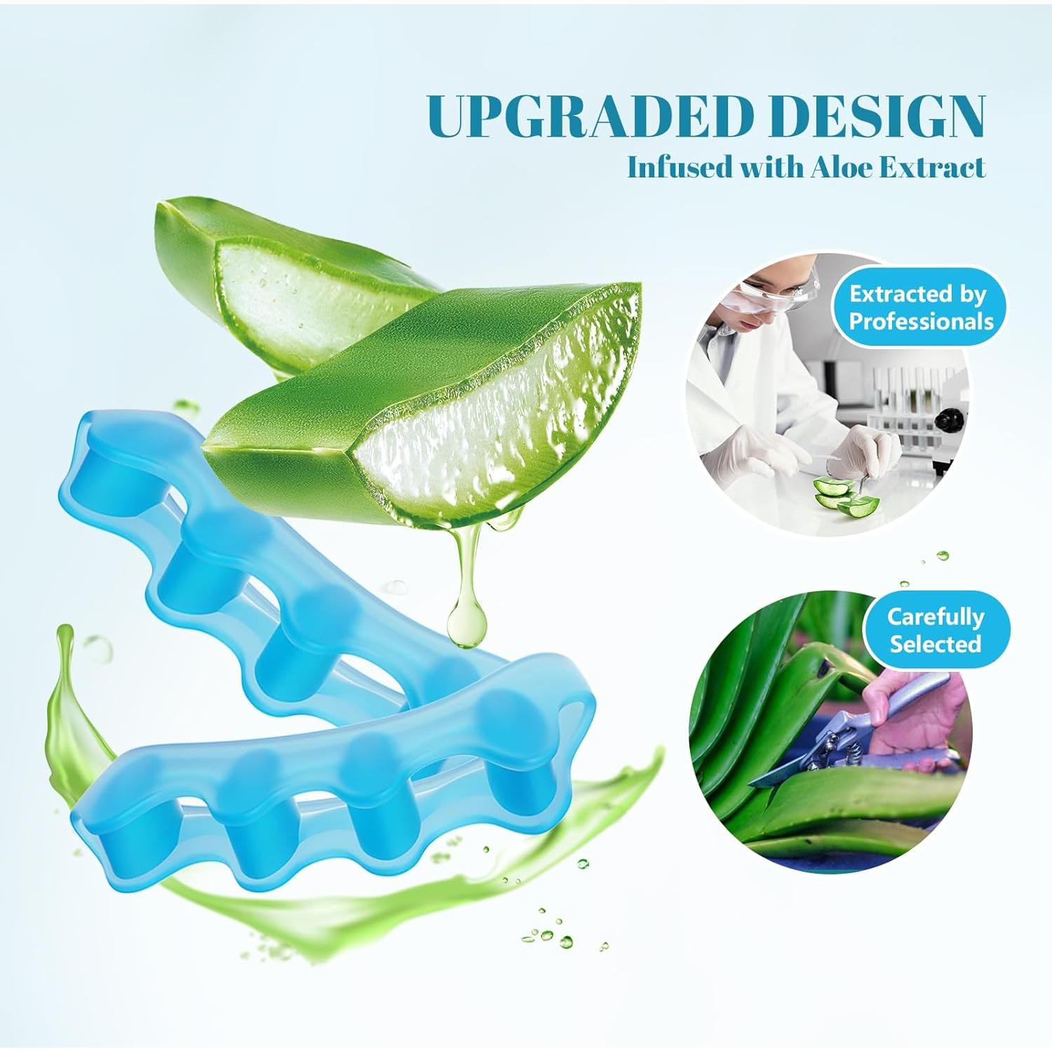 Separadores de Dedos de Silicona Promifun - 4 Pares Azul