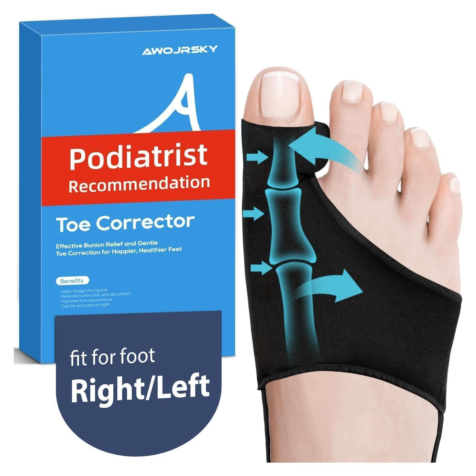 Corrector de Juanetes Awojrsky para Mujeres y Hombres - Negro