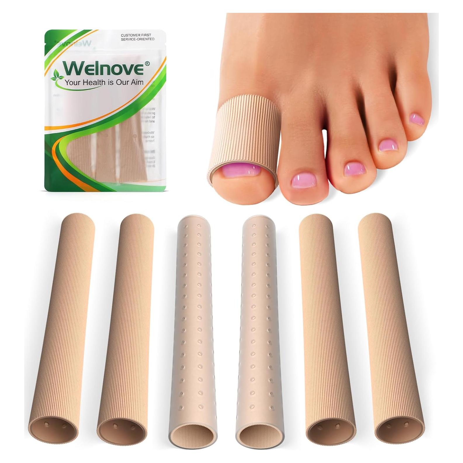 Protectores de Dedos Welnove - 6 Almohadillas Transpirables