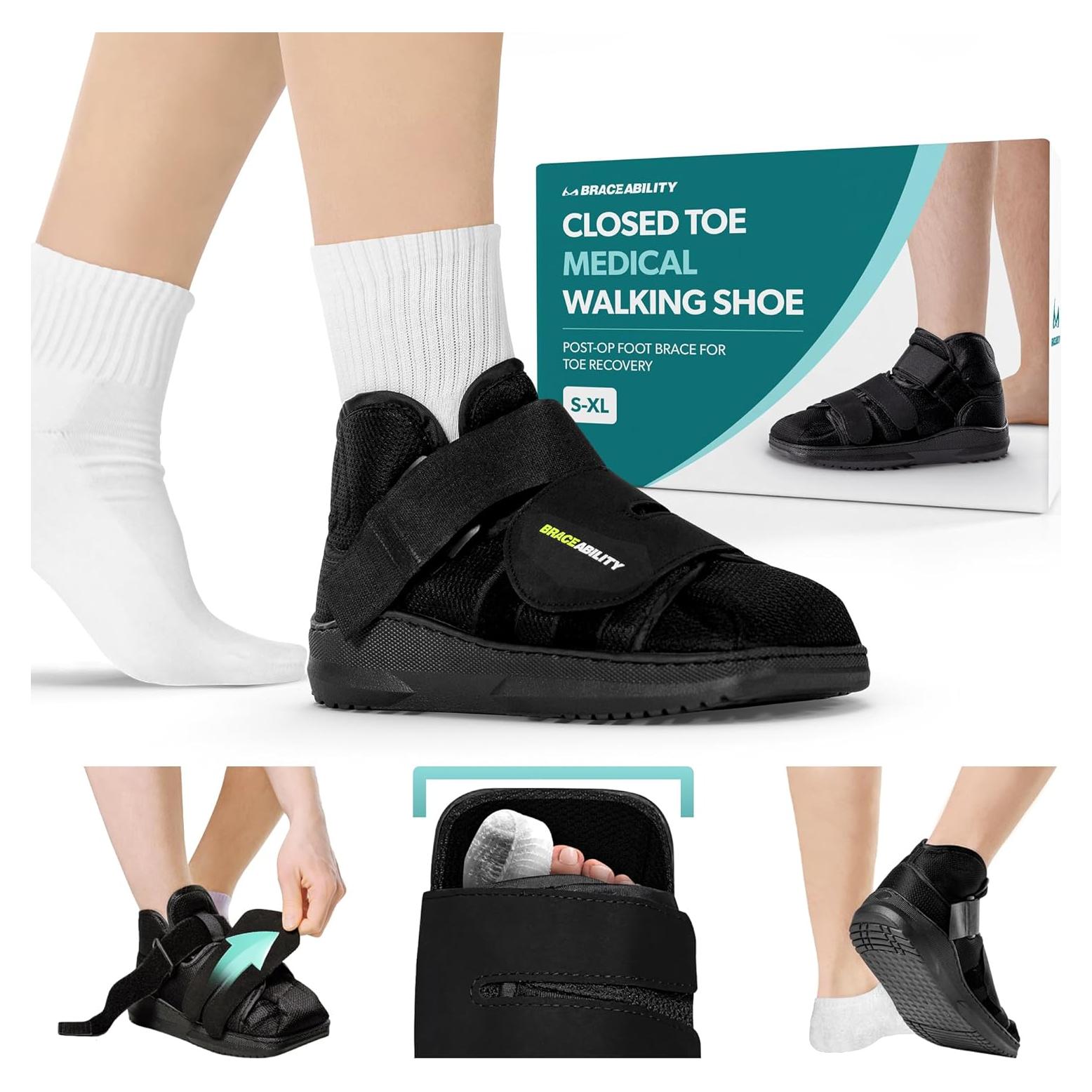 Zapato Médico BraceAbility Punta Cerrada para Fractura M