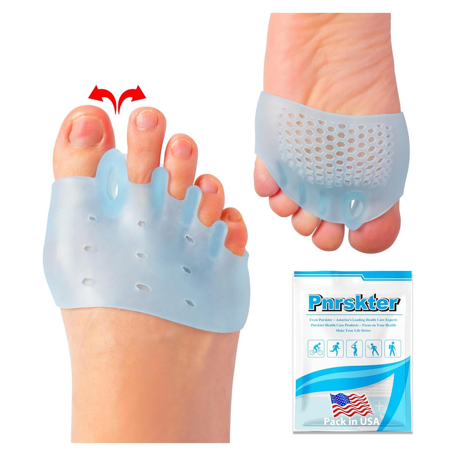 Separadores de Dedos y Almohadillas Metatarsales Pnrskter 6PCS