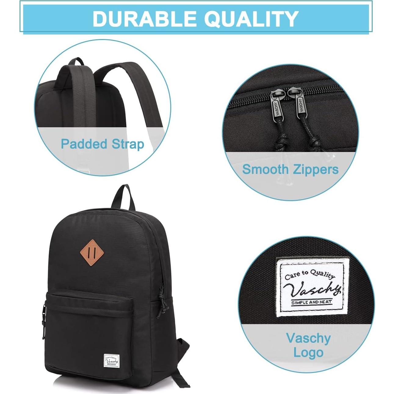 Mochila Ligera VASCHY Negra 20L Resistente al Agua