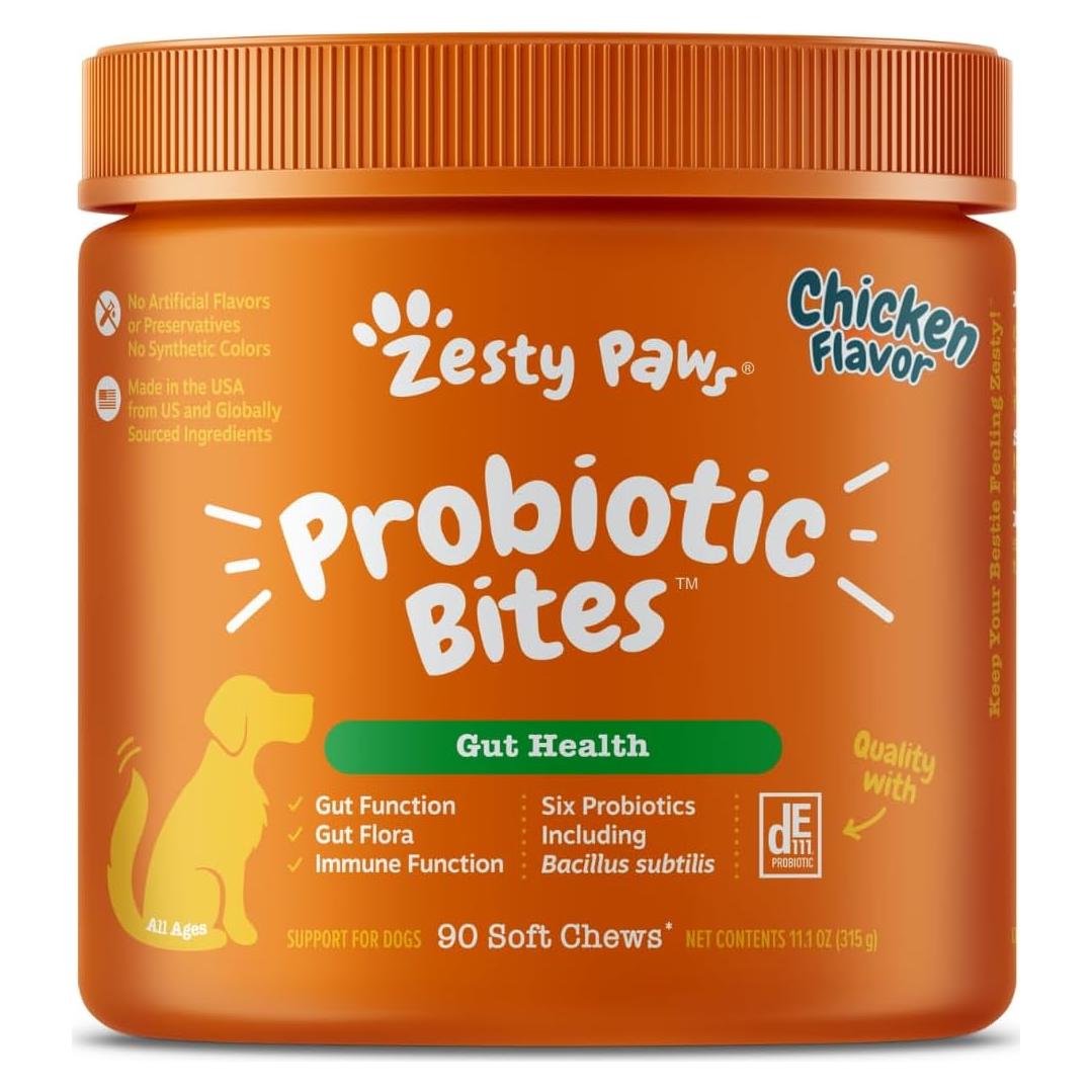 Probioticos para Perros Zesty Paws Pollo 90 Masticables