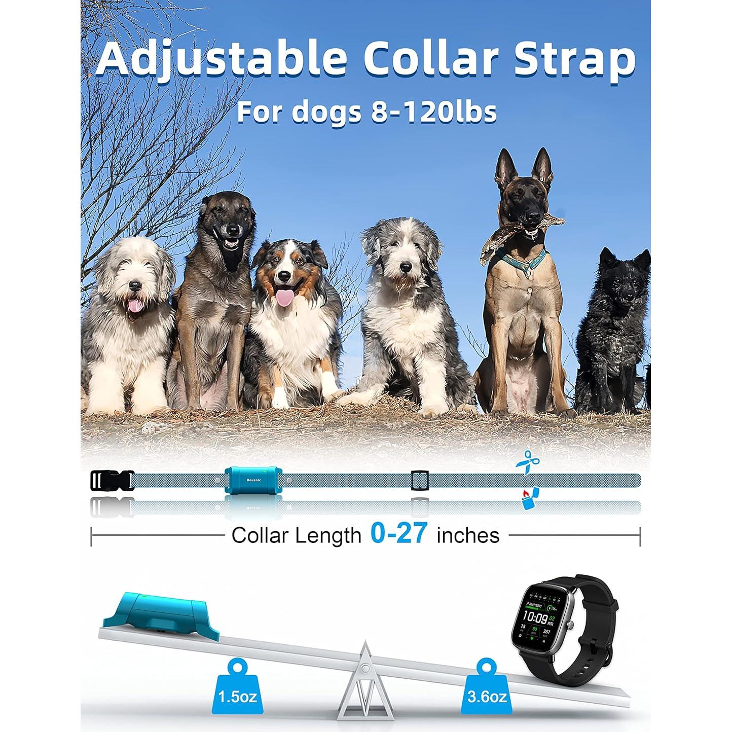 Collar de Entrenamiento Bousnic para Perros 4000ft IPX7