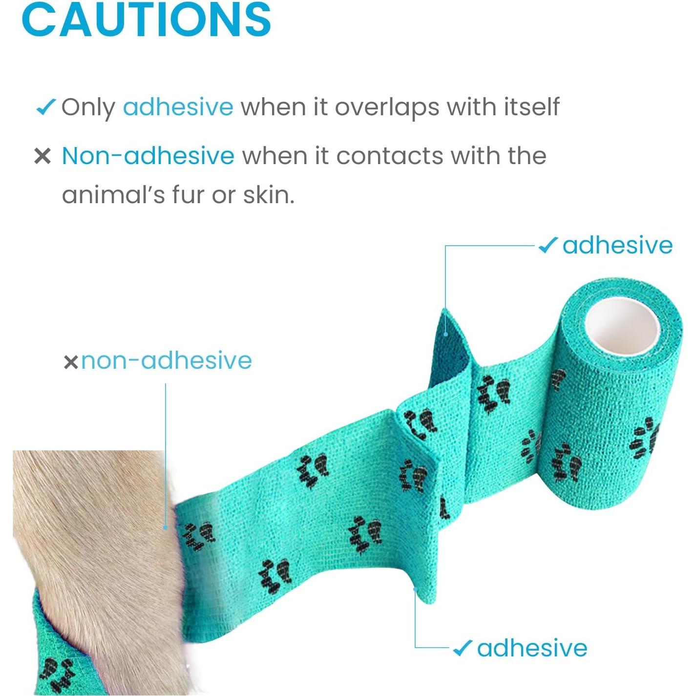 Venda Autoadhesiva WePet para Mascotas 2" Huellas de Patas A