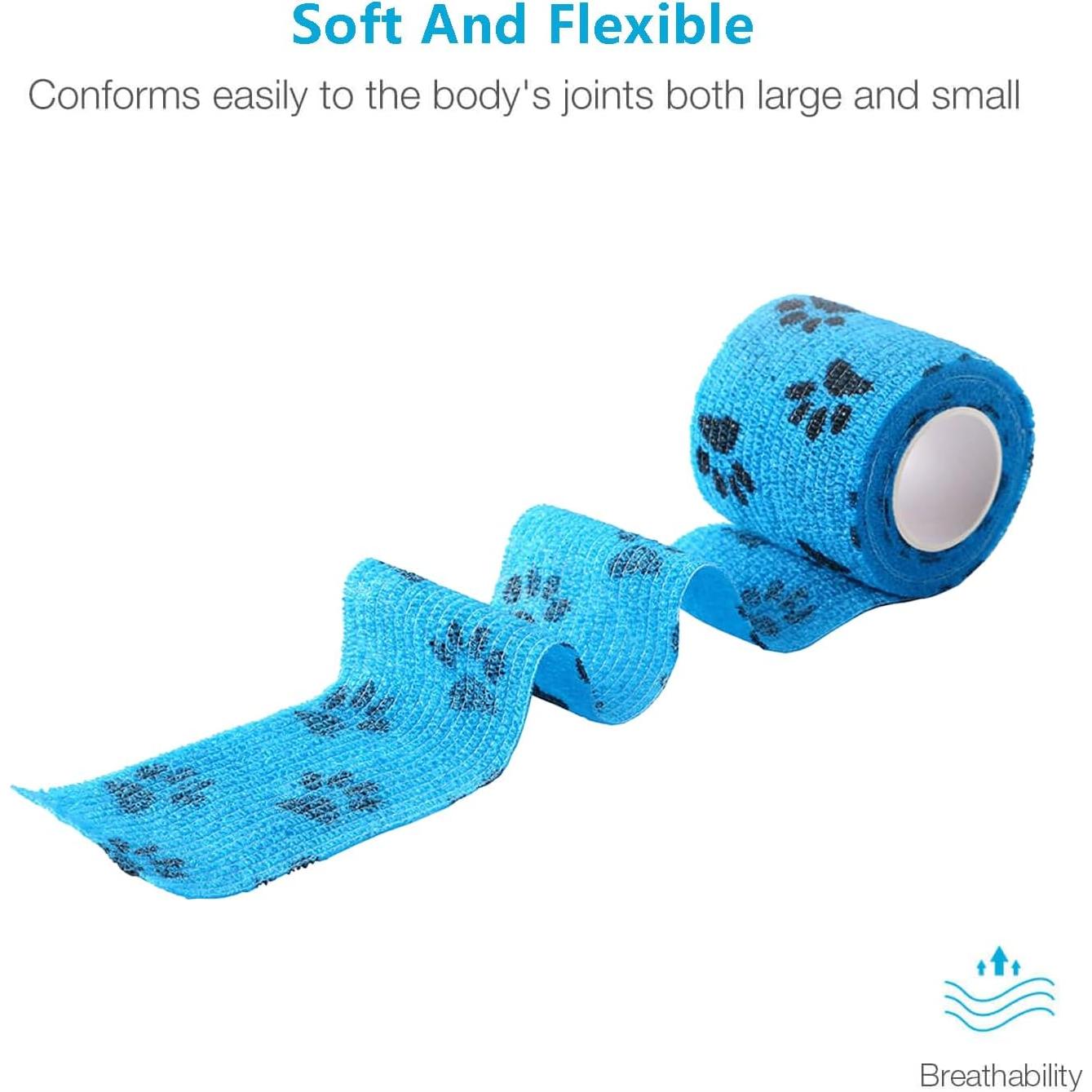 Venda Autoadhesiva WePet para Mascotas 2" Huellas de Patas A