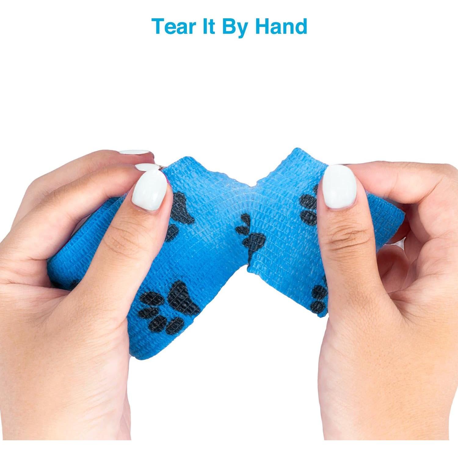 Venda Autoadhesiva WePet para Mascotas 2" Huellas de Patas A